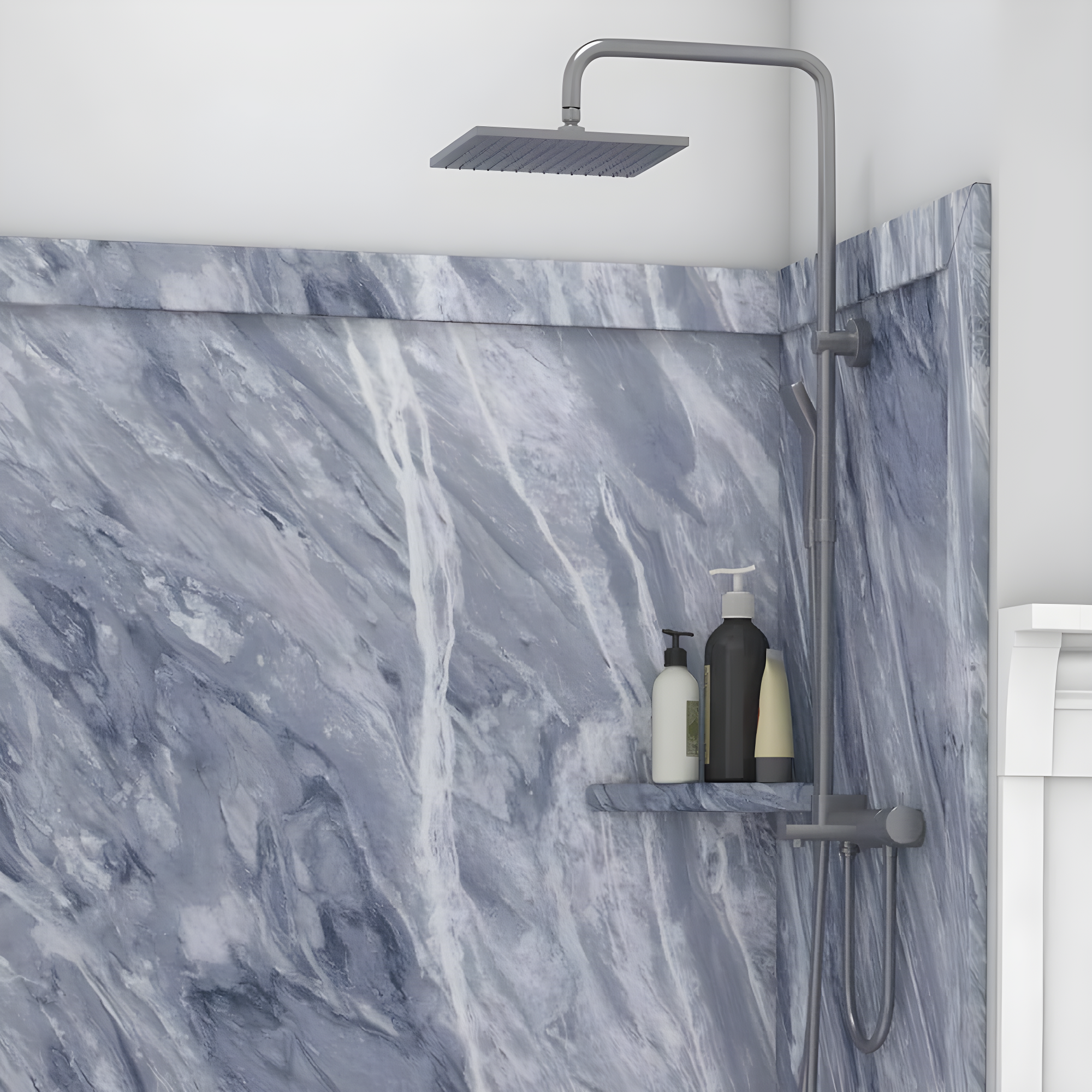 FlexStone Elegance 3-Panel 48"W x 36"D x 80"H Alcove Shower Surround