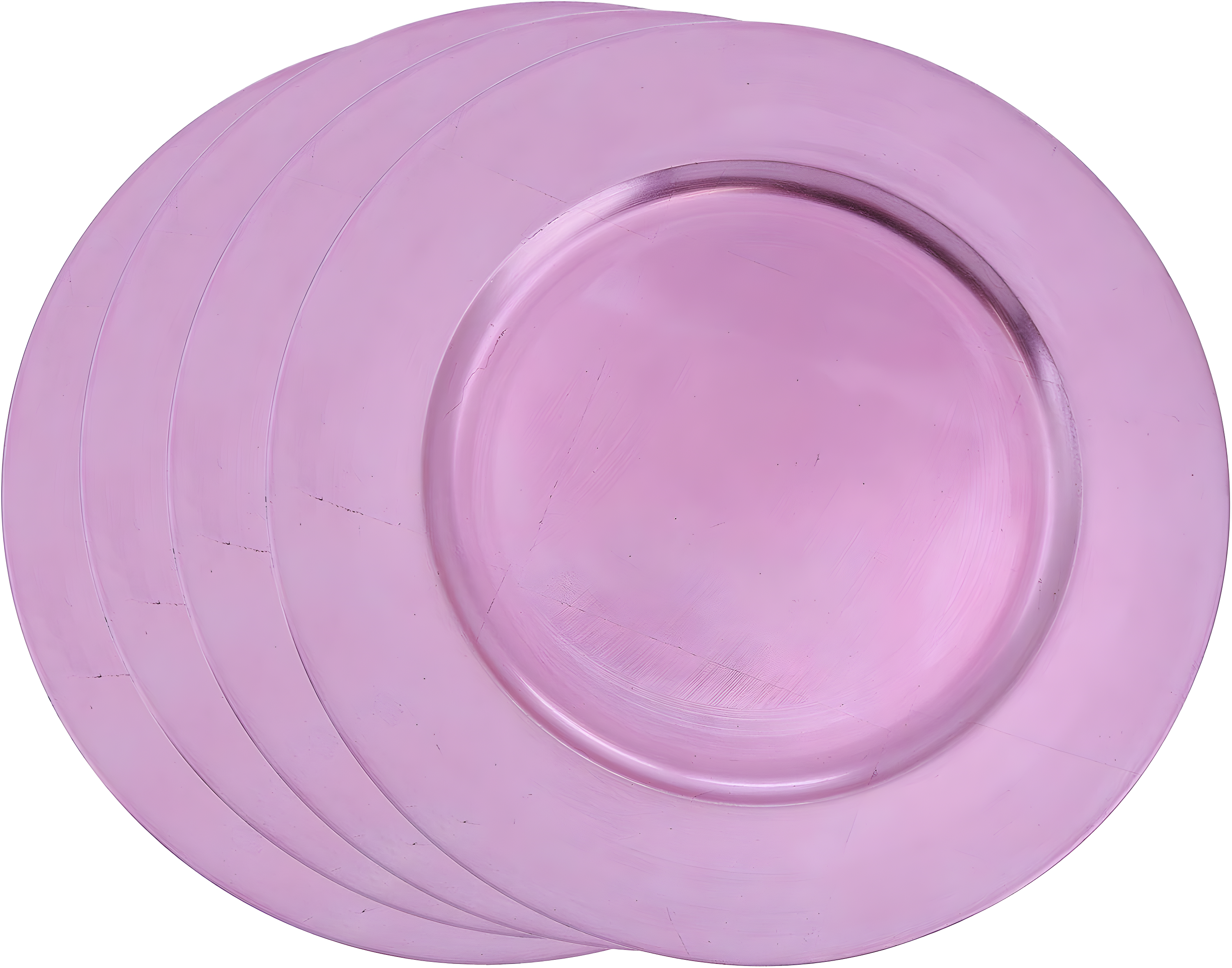 Saro Lifestyle Classic Solid Color Charger Plates, Pink, 13" Round
