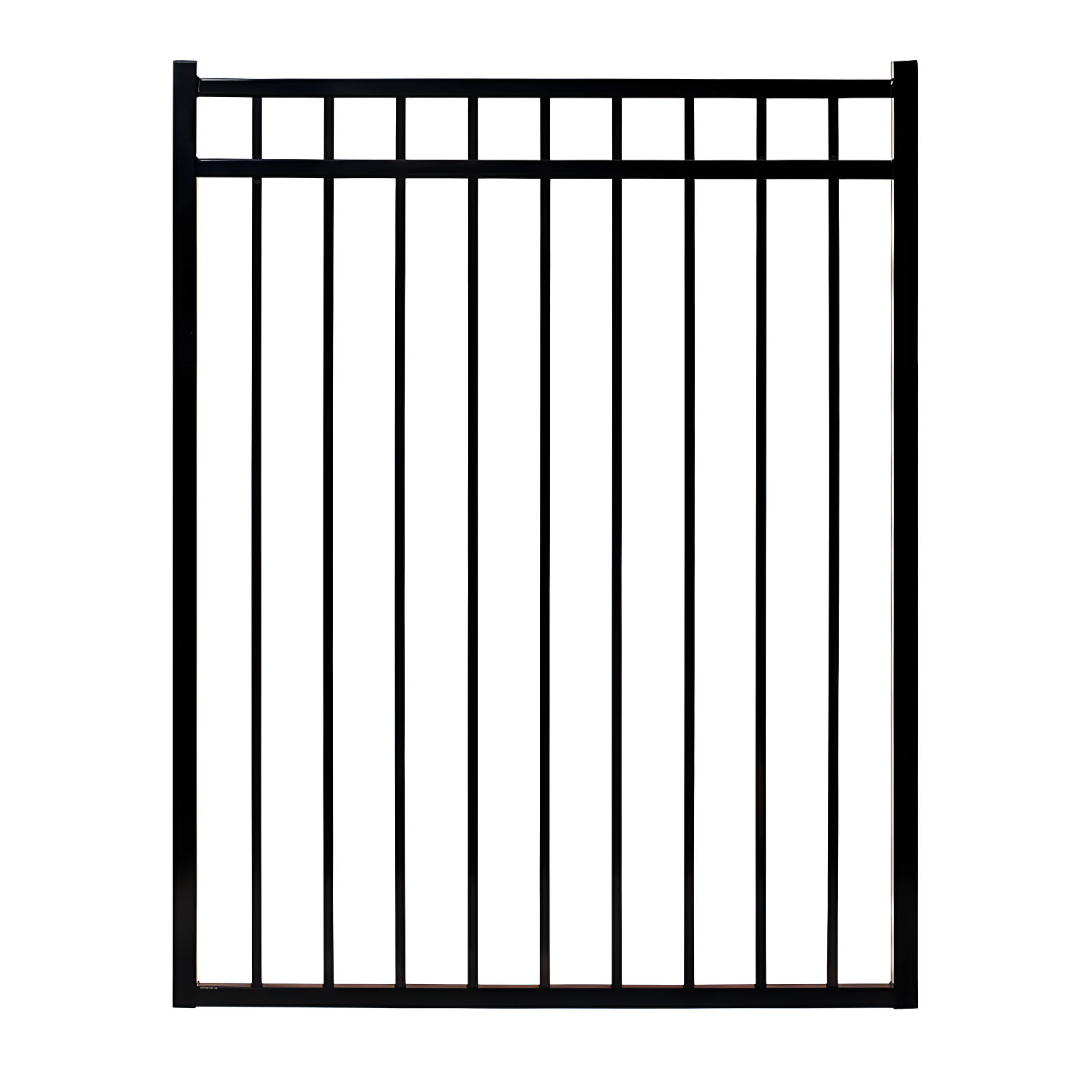 Fortress Building Products Athens 48'' H x 46.5'' W Gloss Black Metal Gate