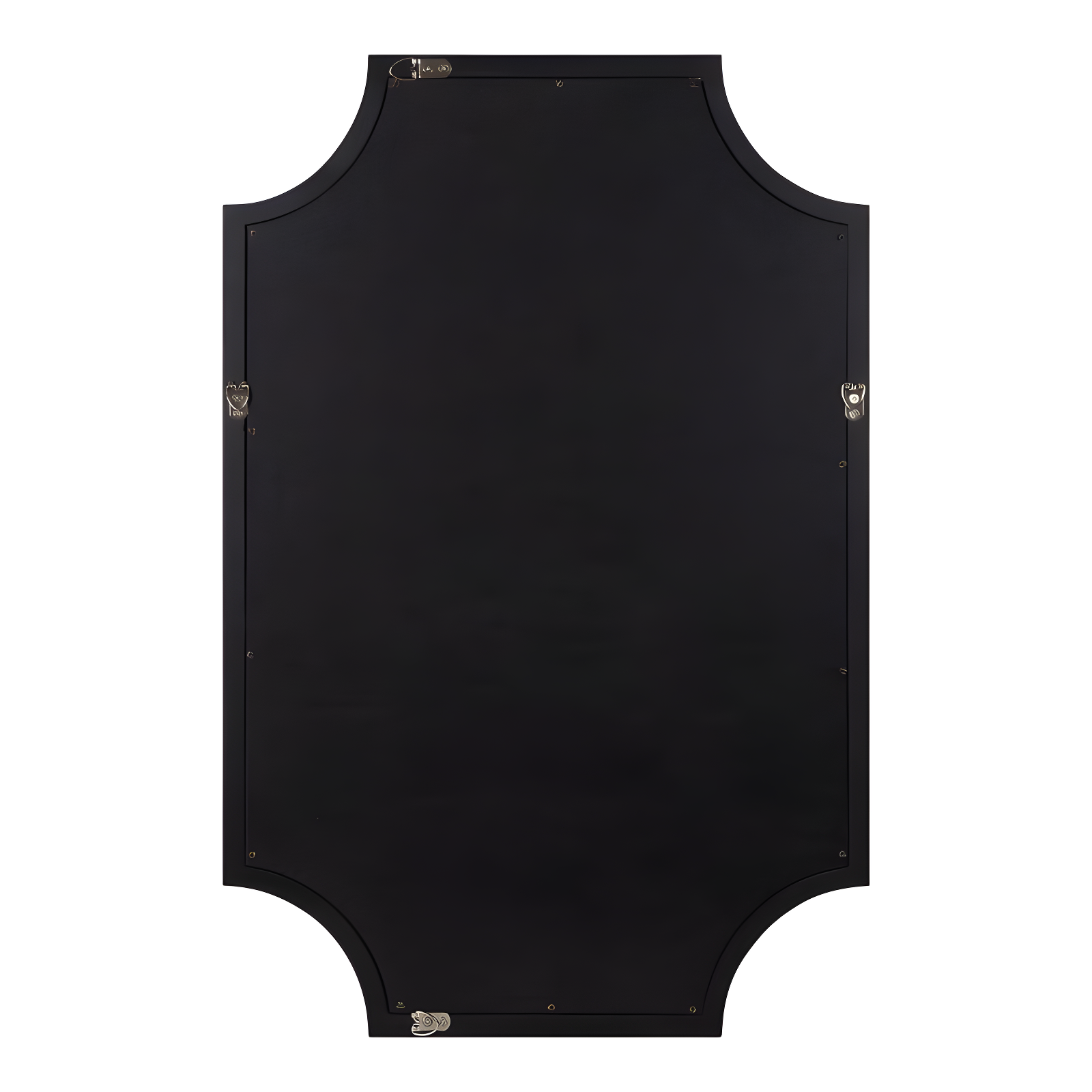 20" x 30" Hogan Scallop Wall Mirror Black - Kate & Laurel All Things Decor: MDF Frame, Easy Wall Mount