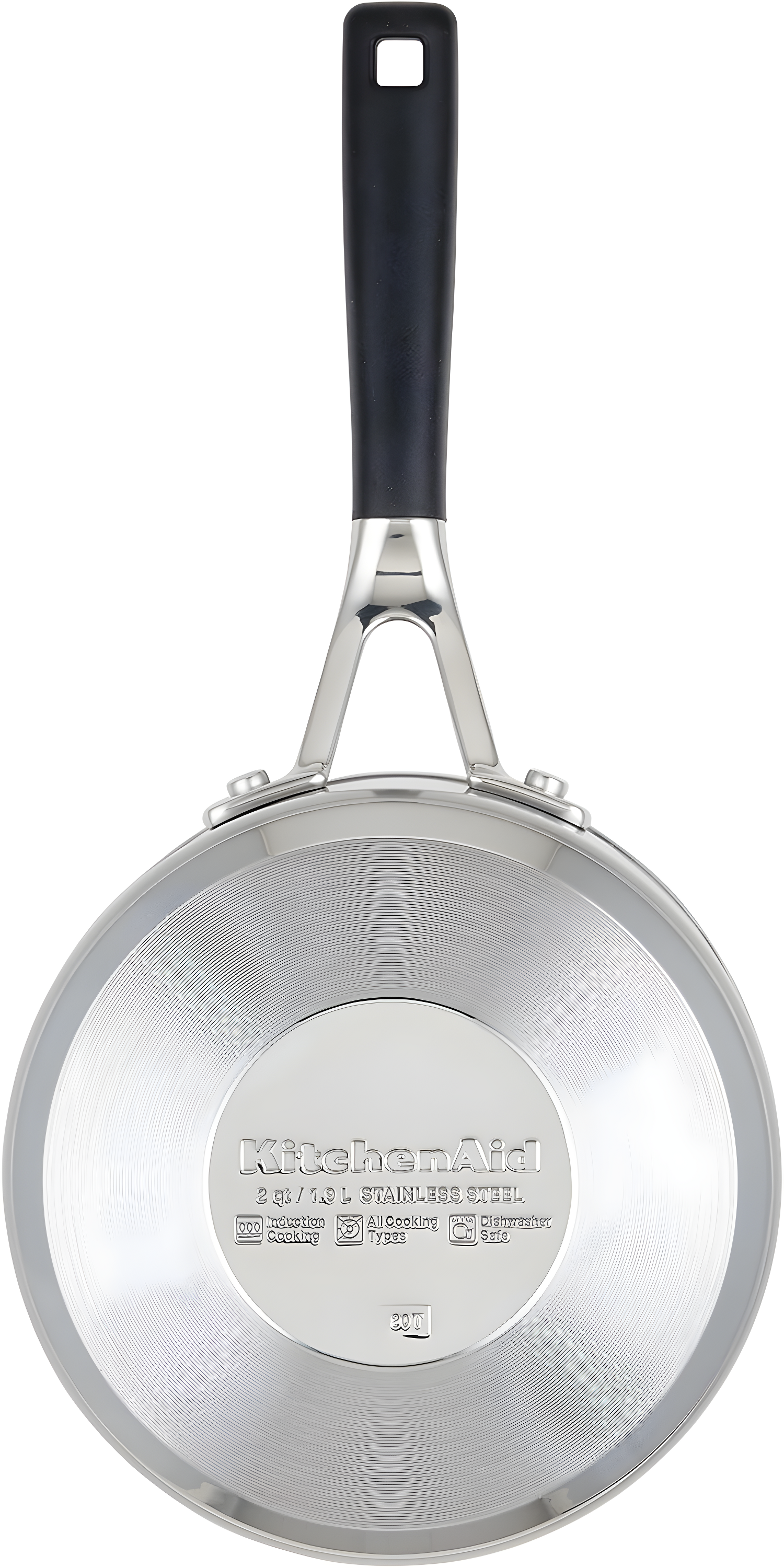 KitchenAid Stainless Steel Induction Sauce Pan with Measuring Marks and Lid, 2 Quart
