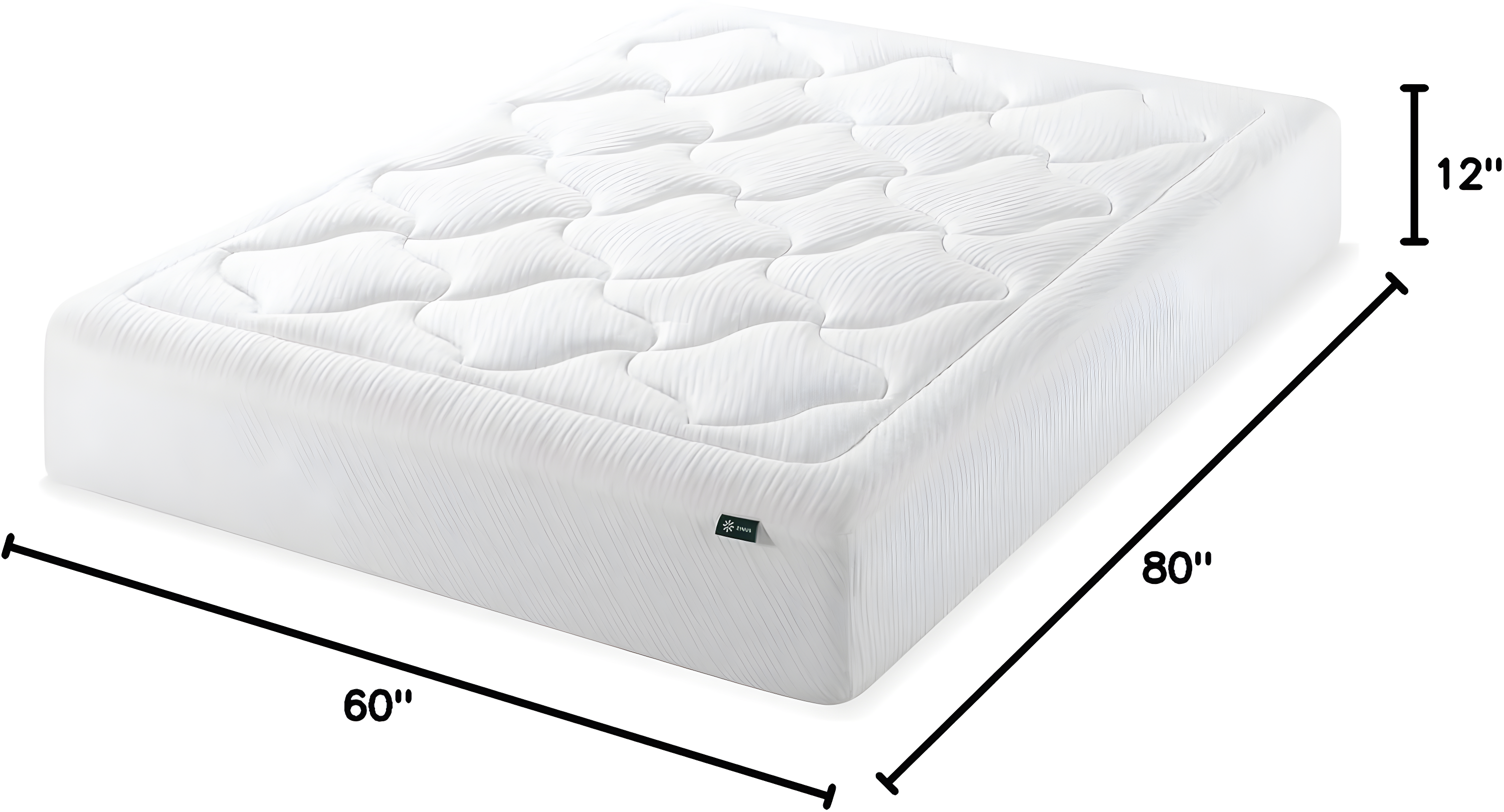 Zinus 12" Queen Plush Memory Foam Cloud Mattress