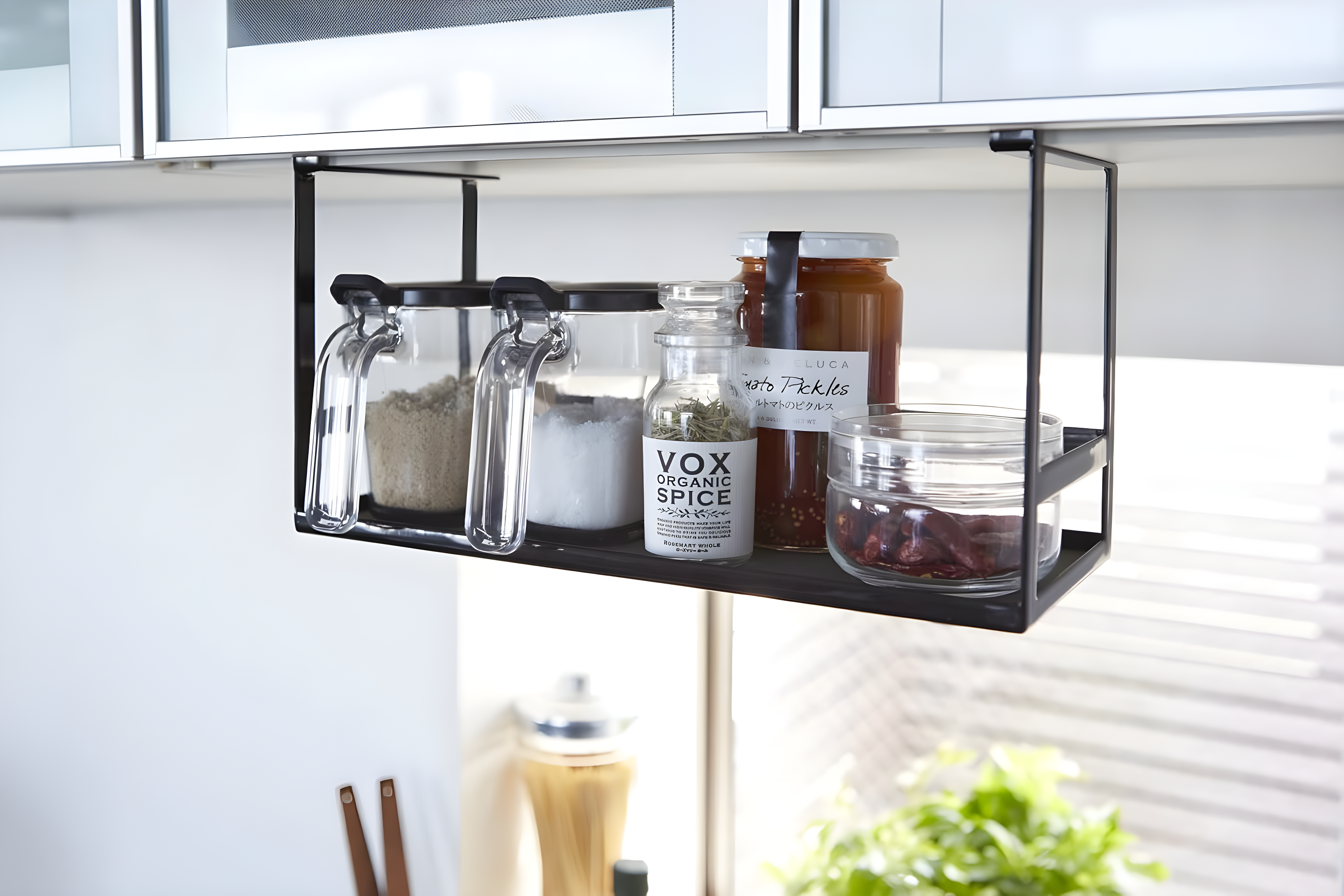 Yamazaki Home Yamazaki Home Under Shelf Spice Rack And Organizer For Kitchen Cabinets, Steel, Undershelf