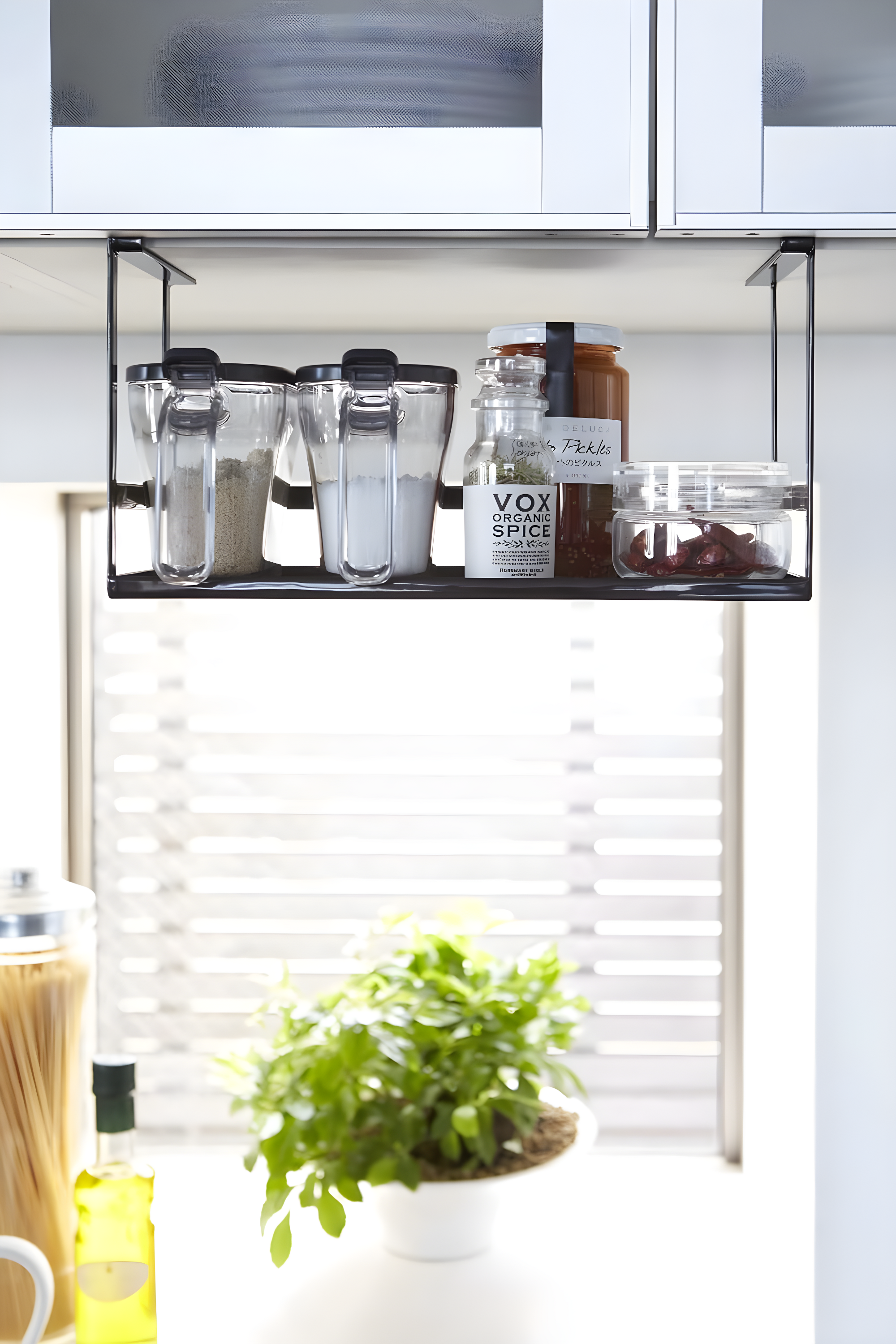 Yamazaki Home Yamazaki Home Under Shelf Spice Rack And Organizer For Kitchen Cabinets, Steel, Undershelf
