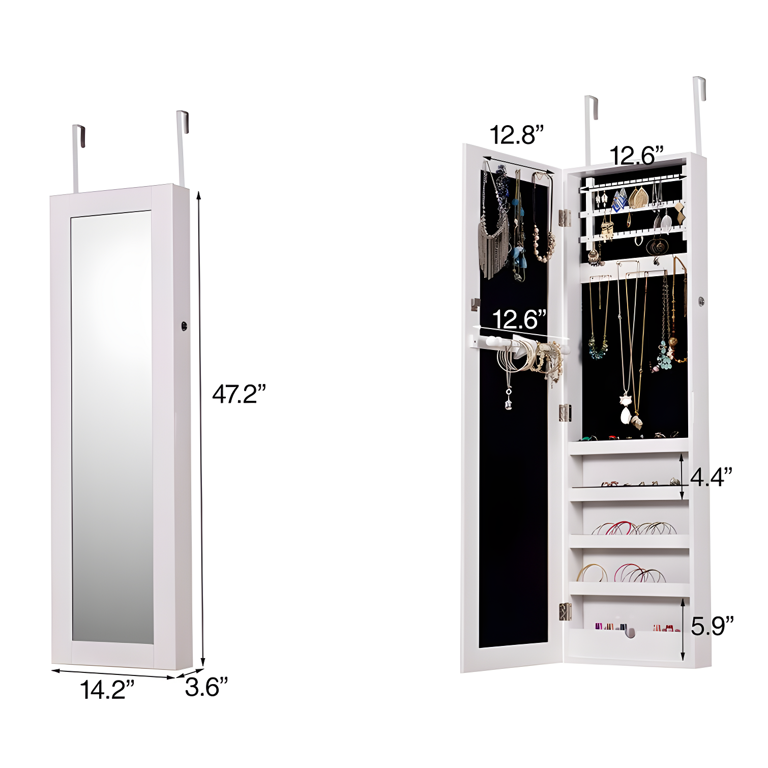 14.2'' Wide Jewelry Armoire