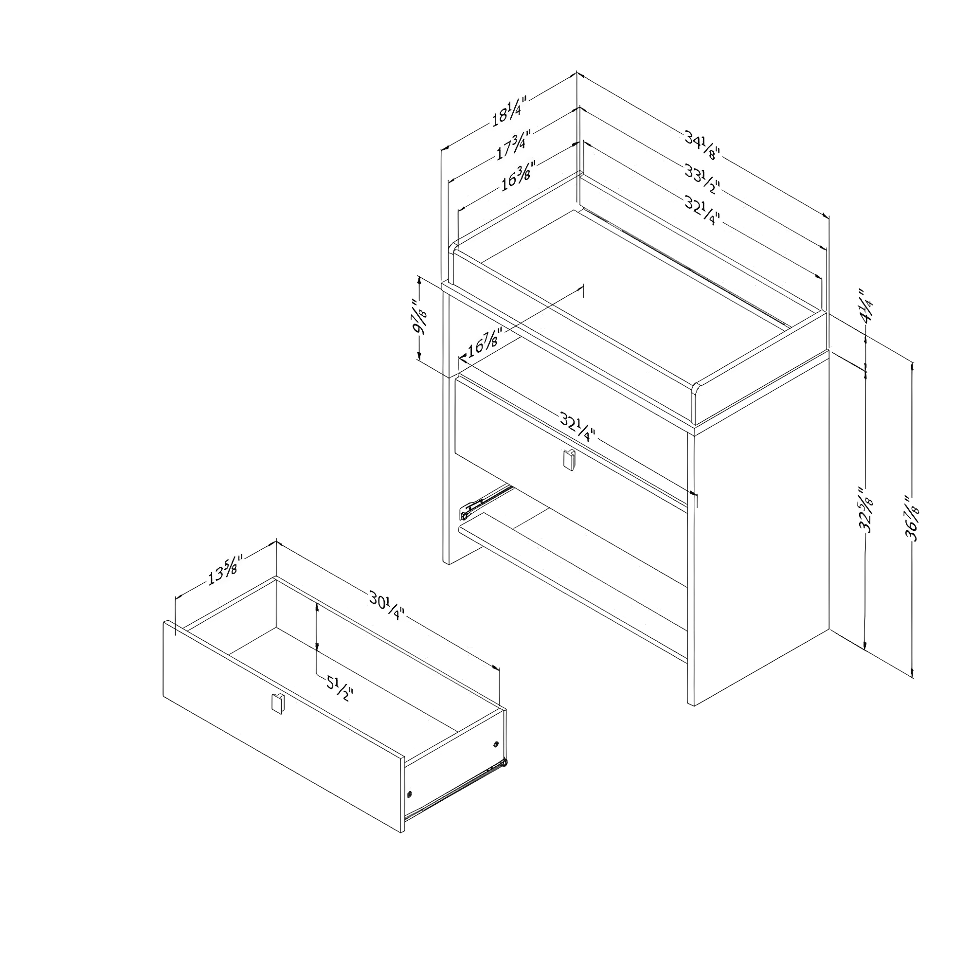 Cookie Changing Table Dresser