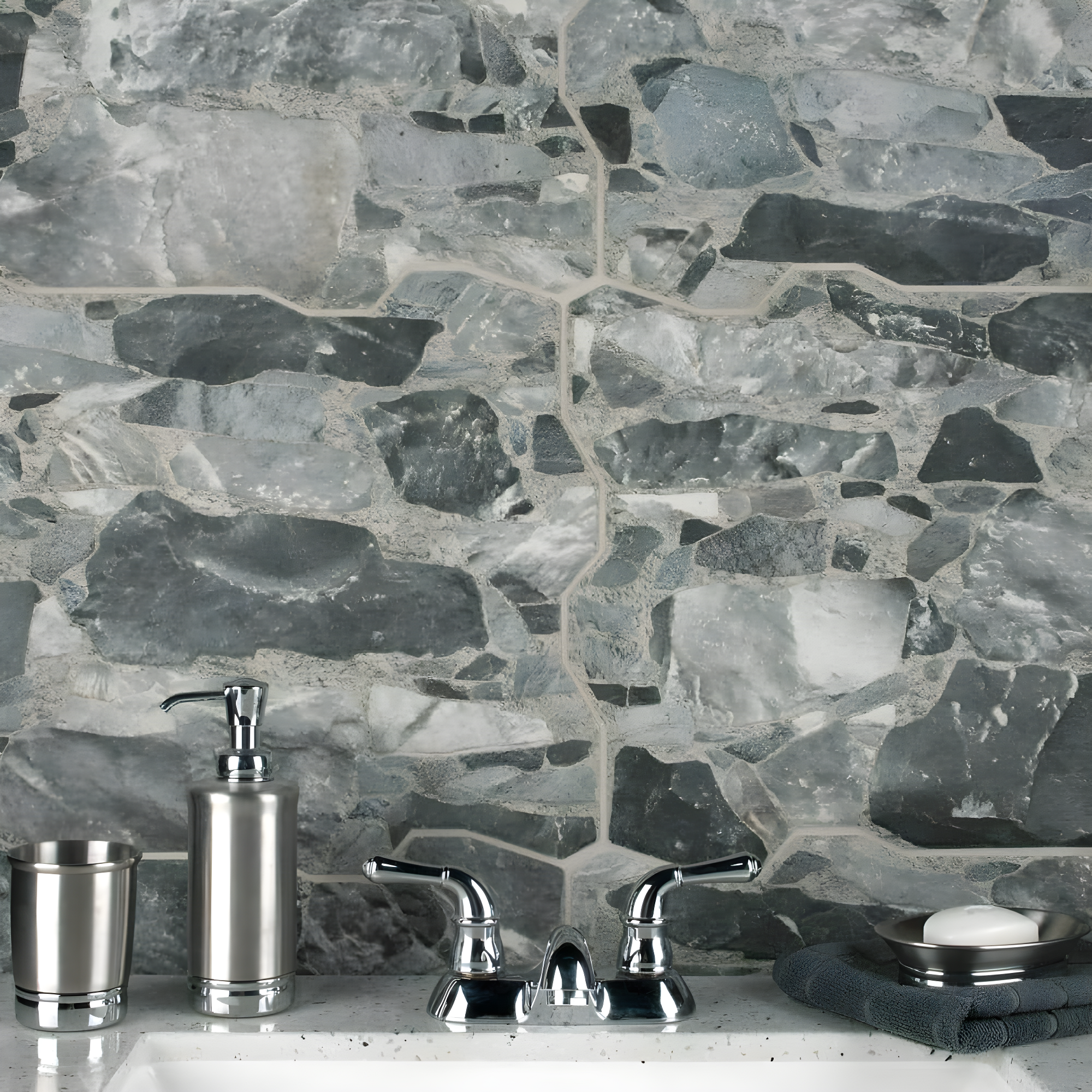 Rambla 15" x 23" Porcelain Stone Look Wall & Floor Tile