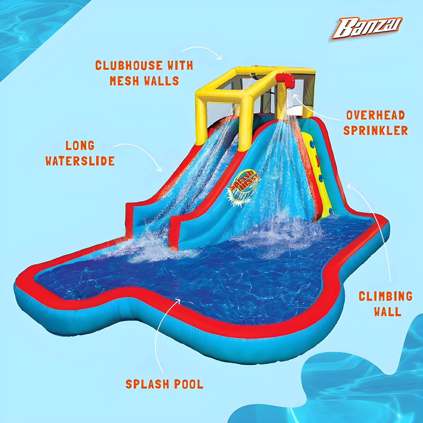 Banzai Slide N Soak Splash Park Inflatable Outdoor Kids Water Park Play Center & Reviews | Wayfair