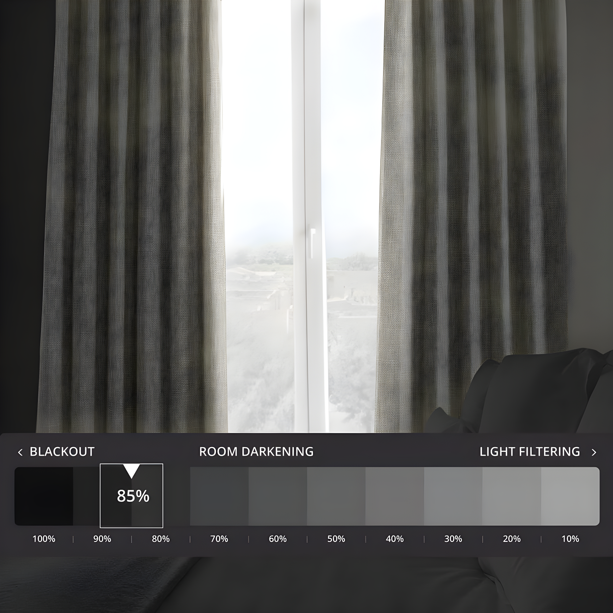 HPD Half Price Drapes Oatmeal Faux Linen Room Darkening Curtains for Bedroom & Living Room Curtains (1 Panel), Door & Window Curtains 108 inches long, Rod Pocket curtains & drapes, 50W X 108L