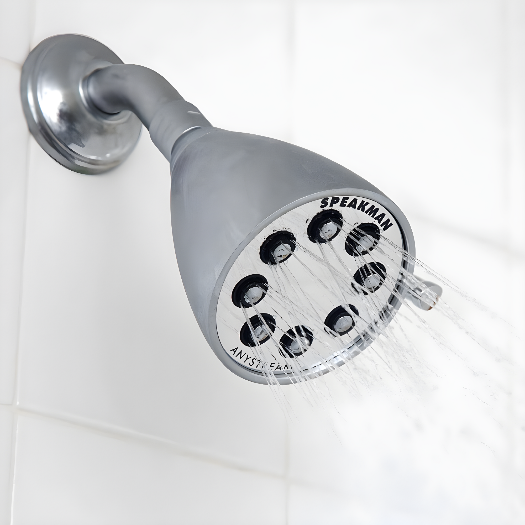 Speakman S-2251 Signature Icon Anystream Adjustable High Pressure Shower Head - 2.5 GPM Solid Brass Replacement Bathroom Showerhead, Polished Chrome