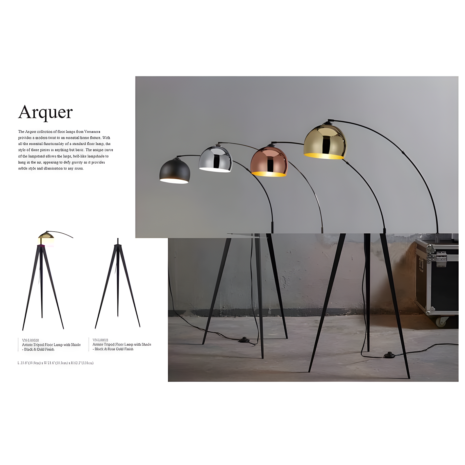 Wrought Studio™ Perlis 66.93" Arc Floor Lamp with Solid Marble Base