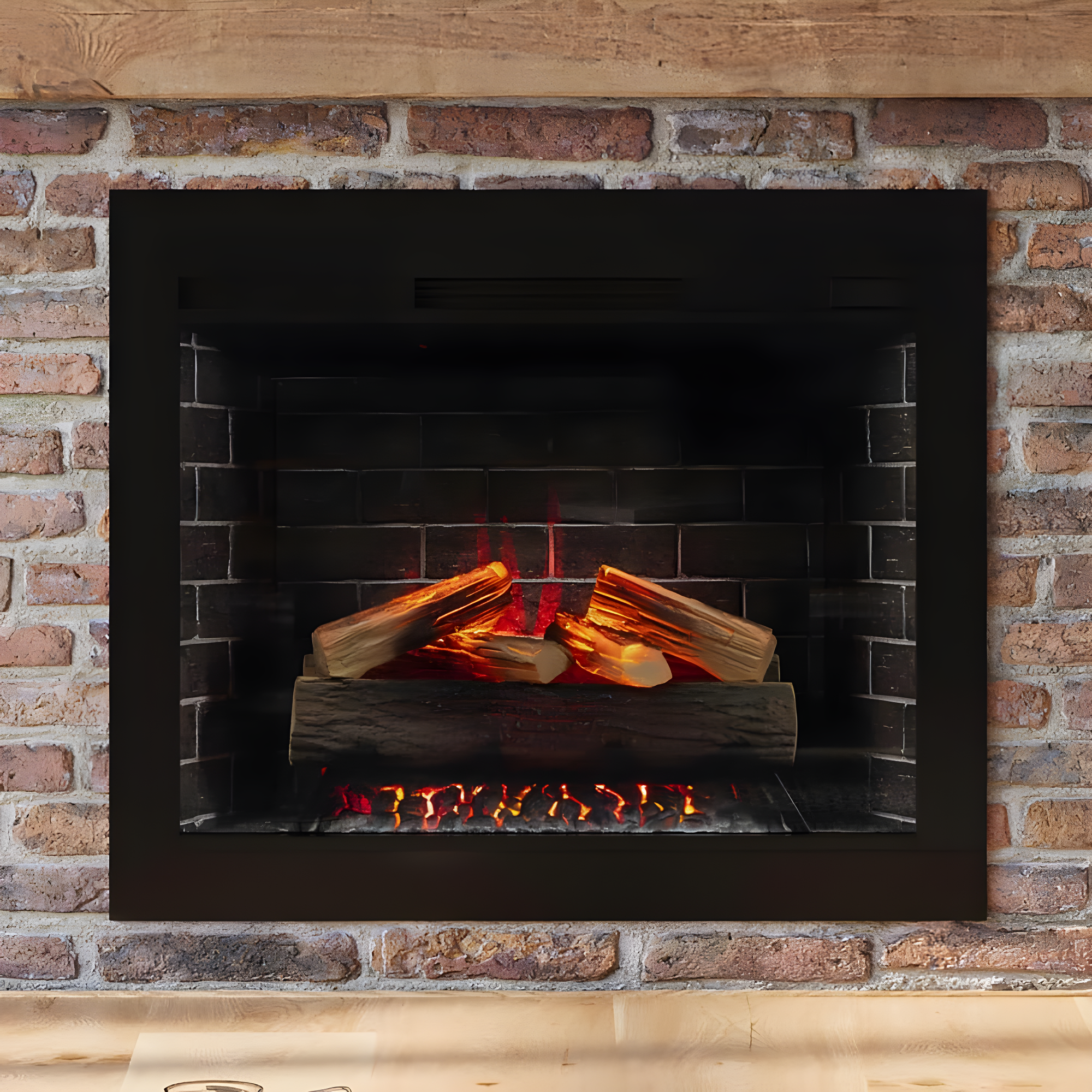 Uptown 33" Infrared Electric Fireplace Insert Heater with Trim Kit, Compatible with Alexa & Google, Remote Control