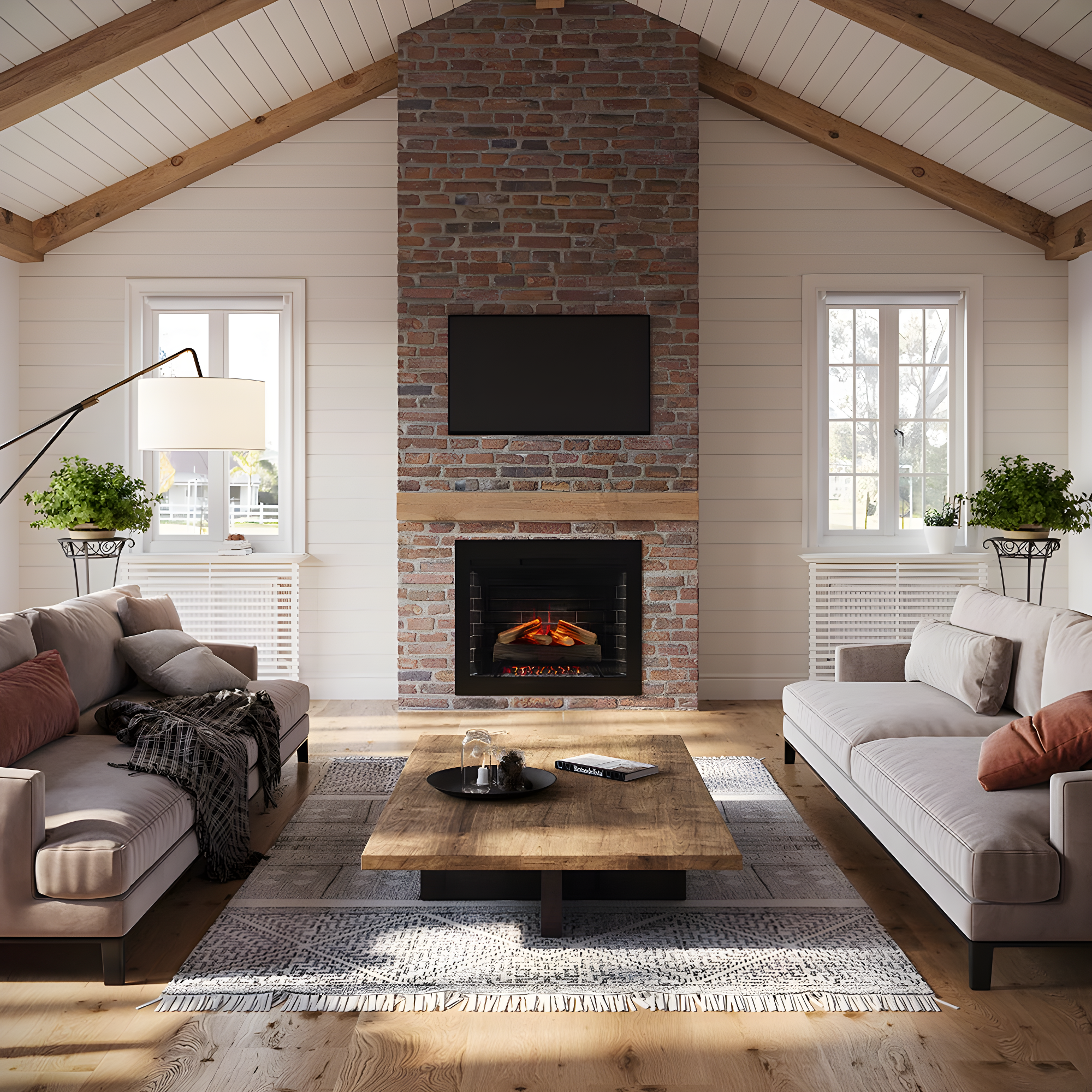 Uptown 33" Infrared Electric Fireplace Insert Heater with Trim Kit, Compatible with Alexa & Google, Remote Control
