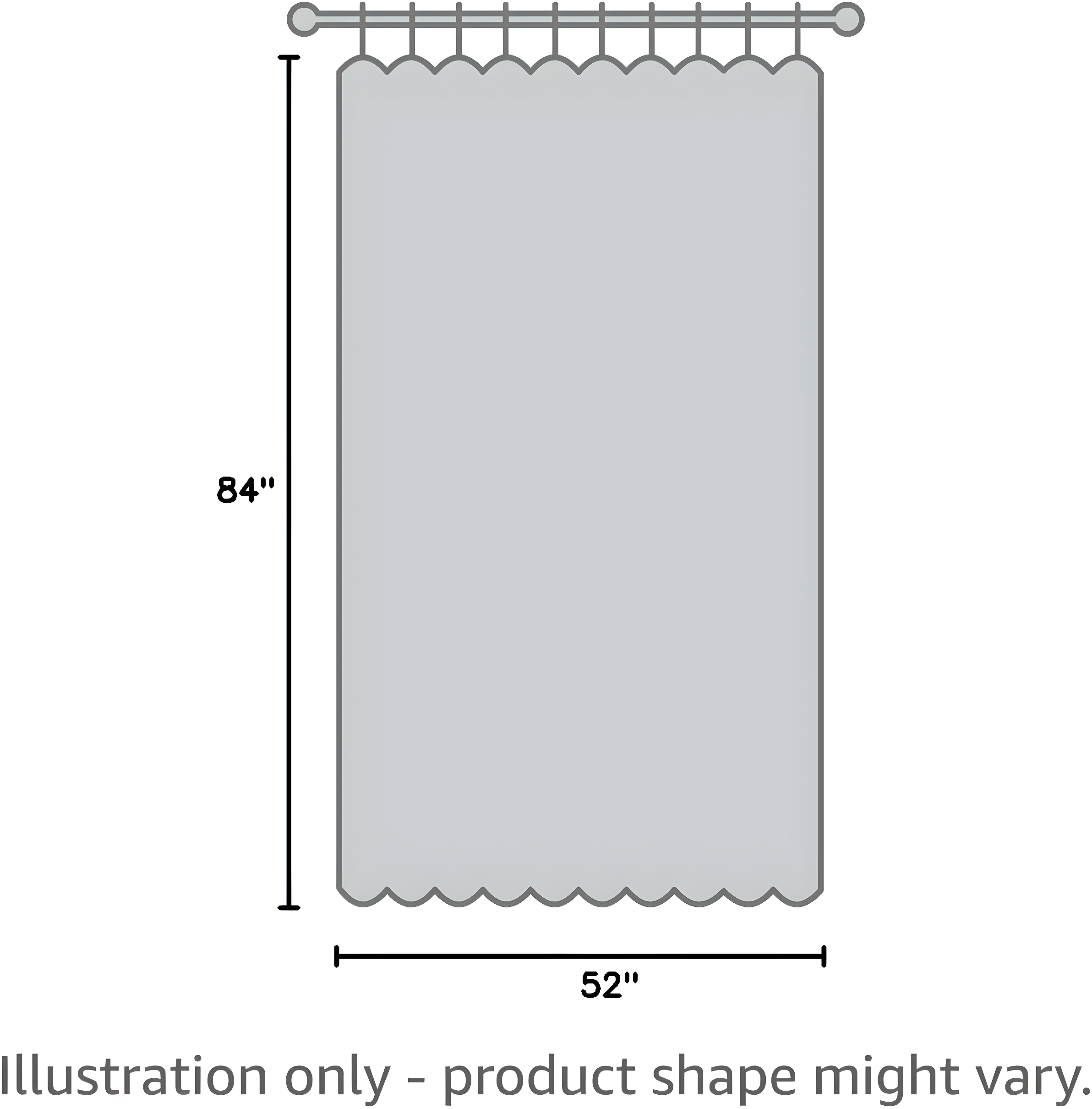 52"X84" Archaeo Light Filtering Outdoor Washed Cotton Twist Tab Curtain Panel Silver Gray