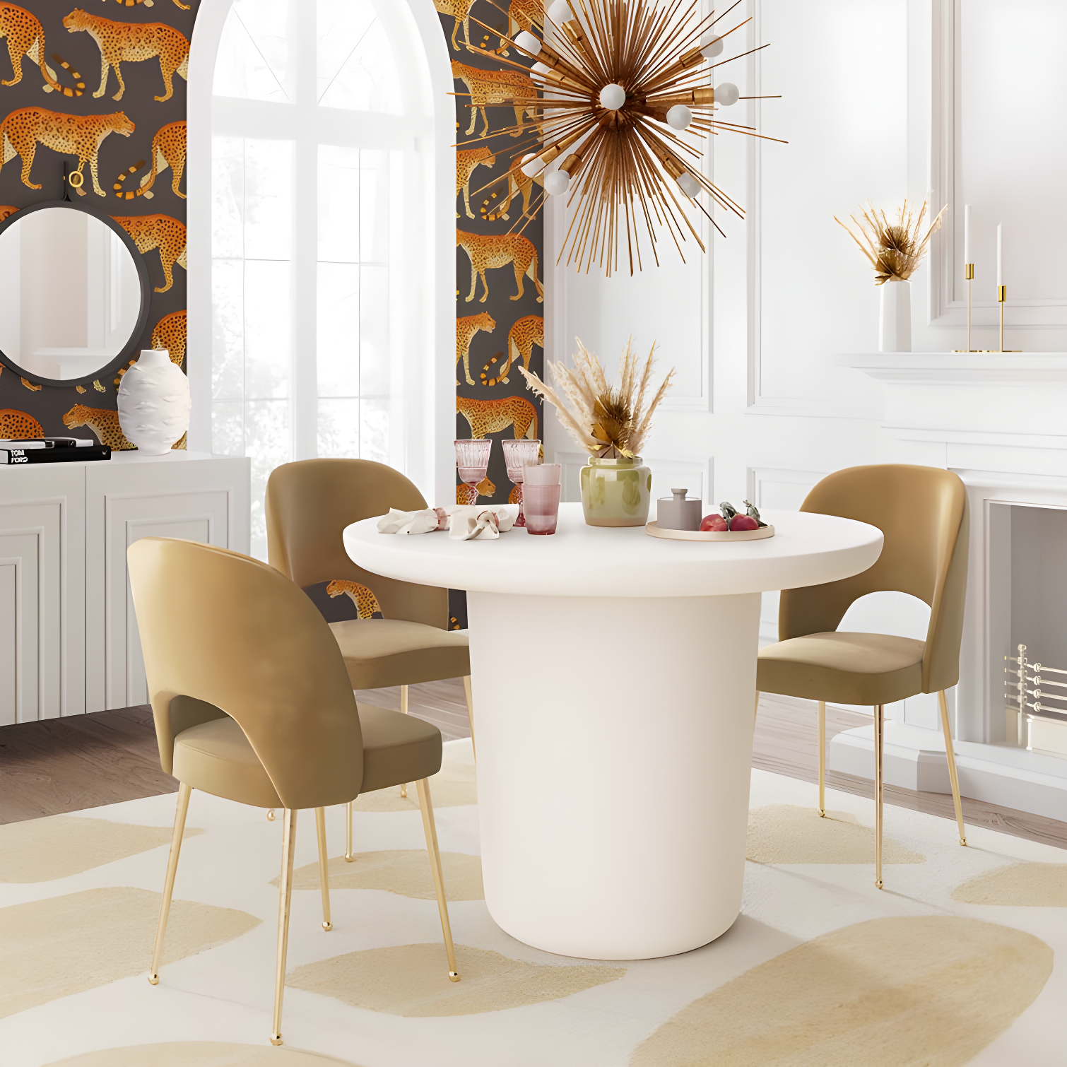 Swell Velvet Metal Side Chair