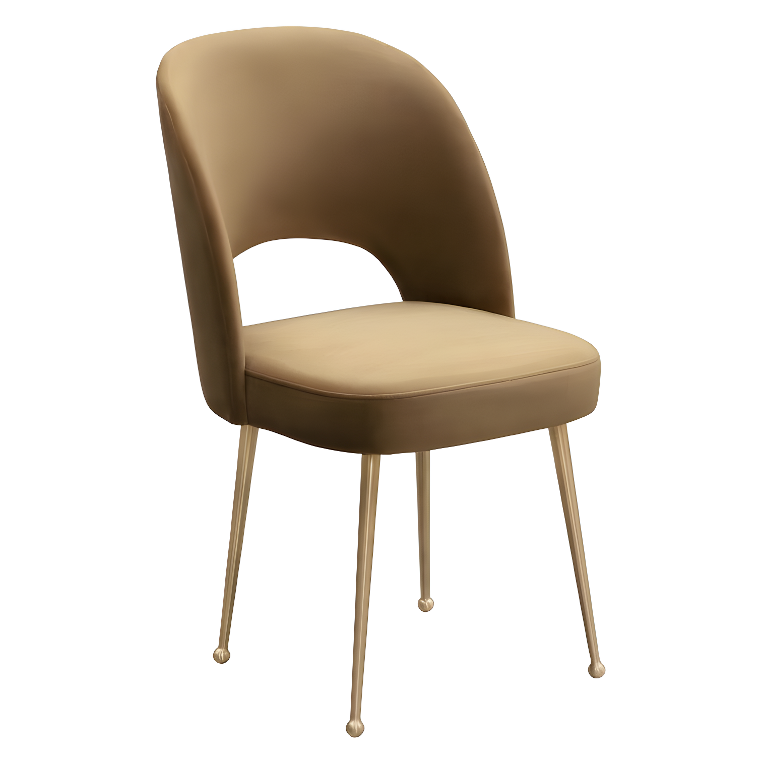Swell Velvet Metal Side Chair