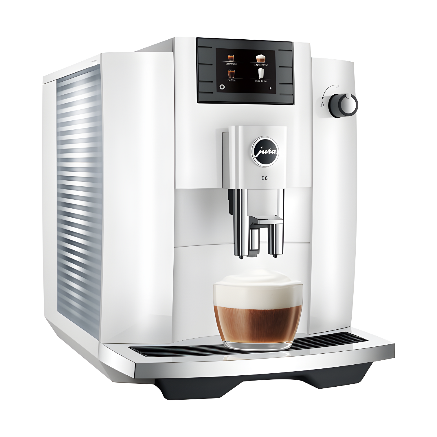 JURA ® E6 Piano White Espresso Machine