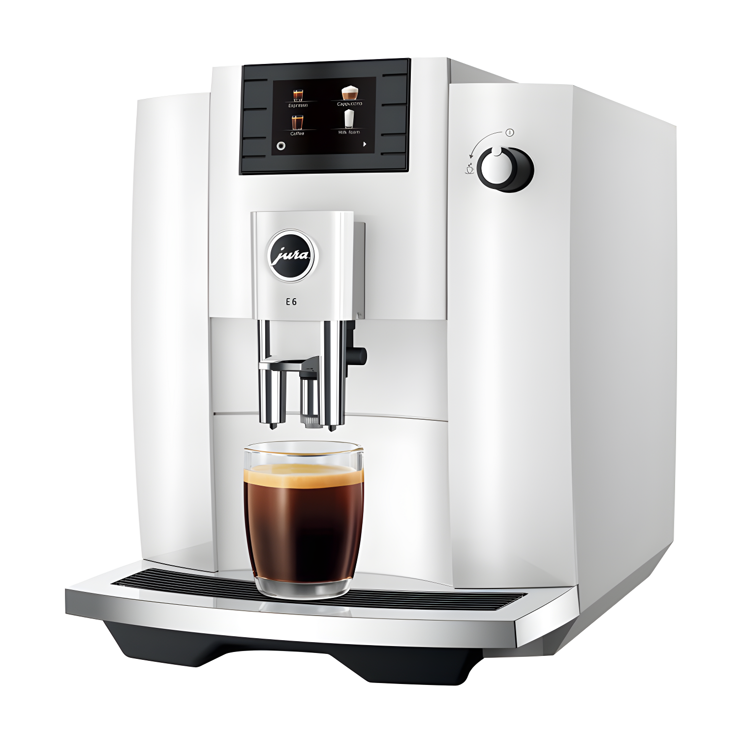 JURA ® E6 Piano White Espresso Machine