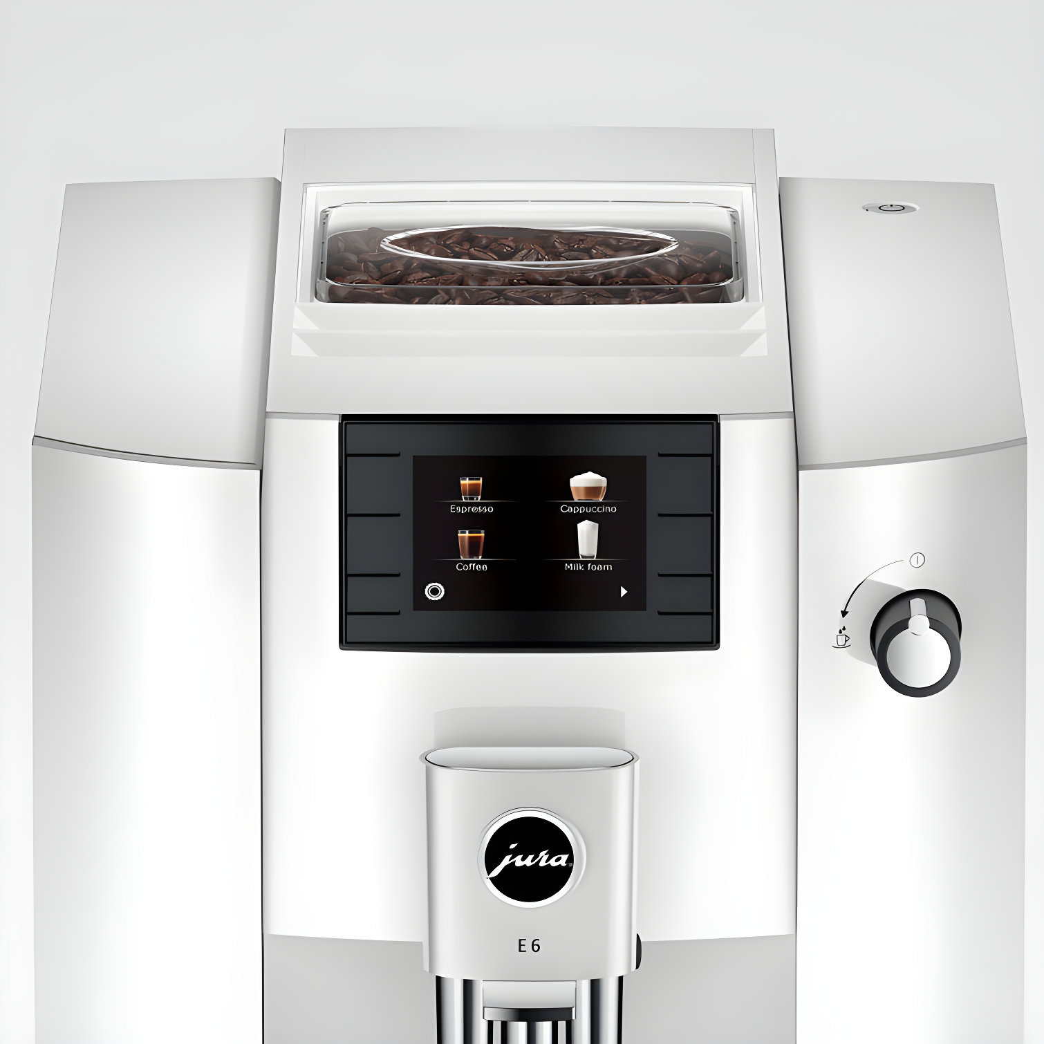 JURA ® E6 Piano White Espresso Machine