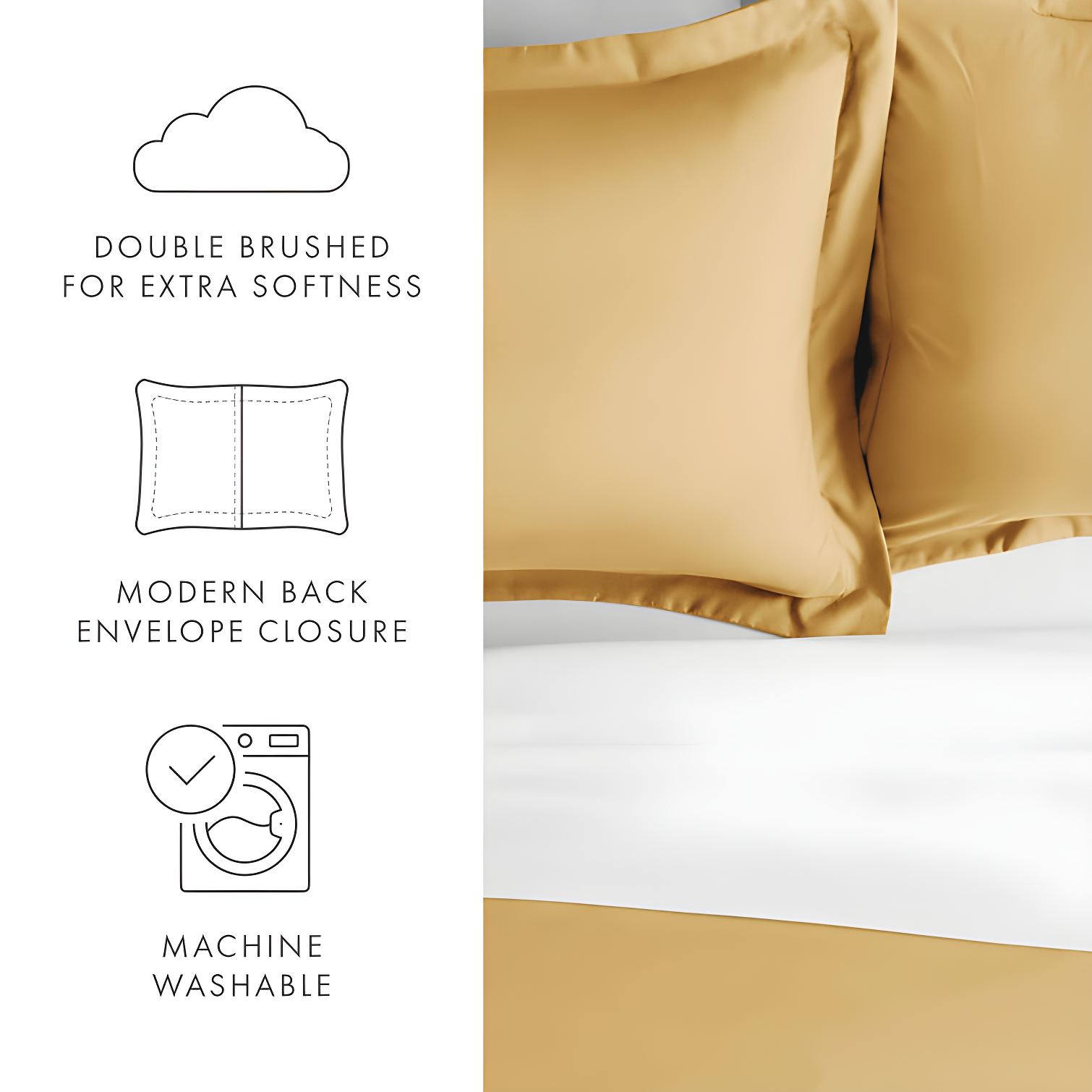 Pillow Shams 2-Pack Microfiber Ultra Soft Bedding (Set of 2)