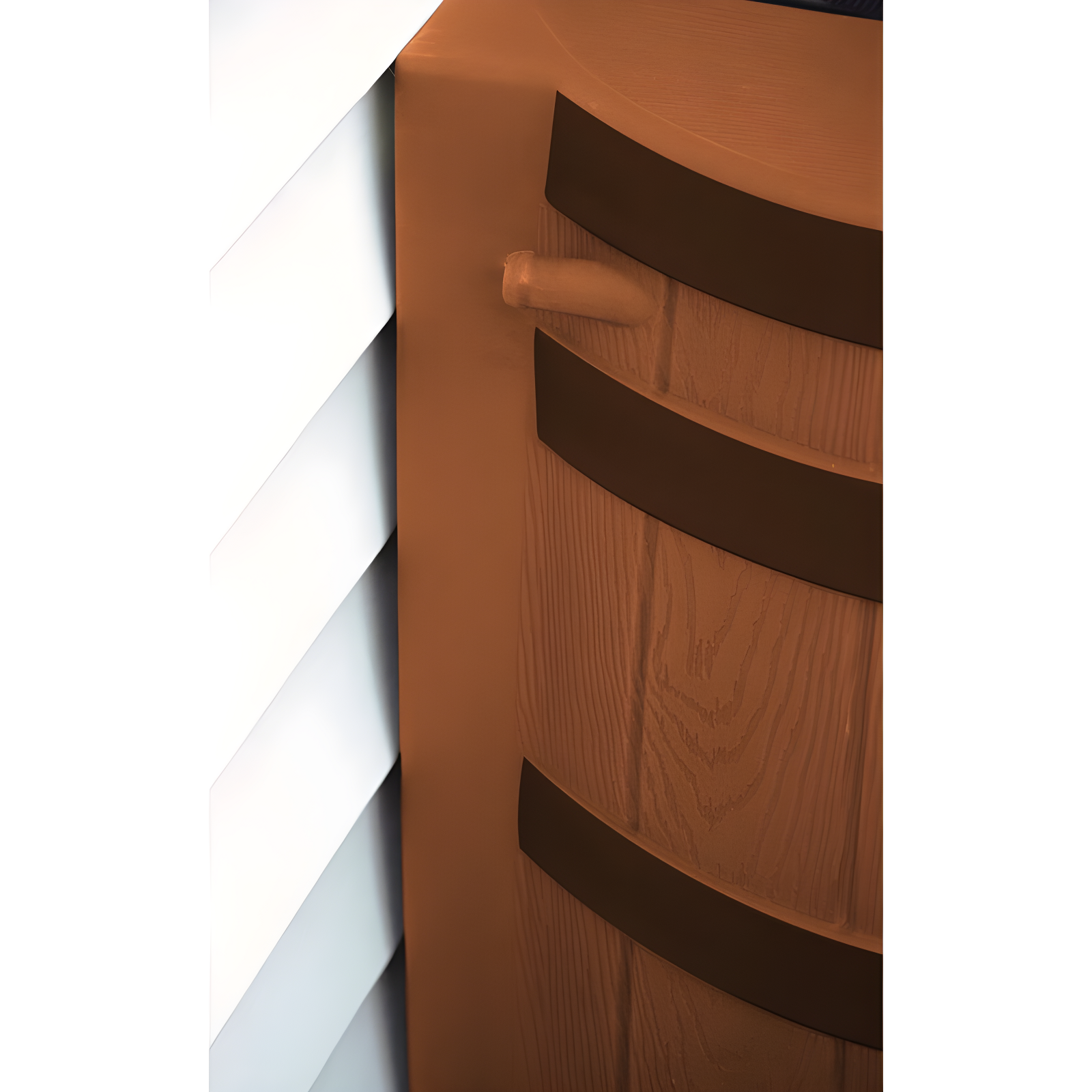 Good Ideas Rain Wizard Whiskey Style Rain Barrel with Overflow and Spigot