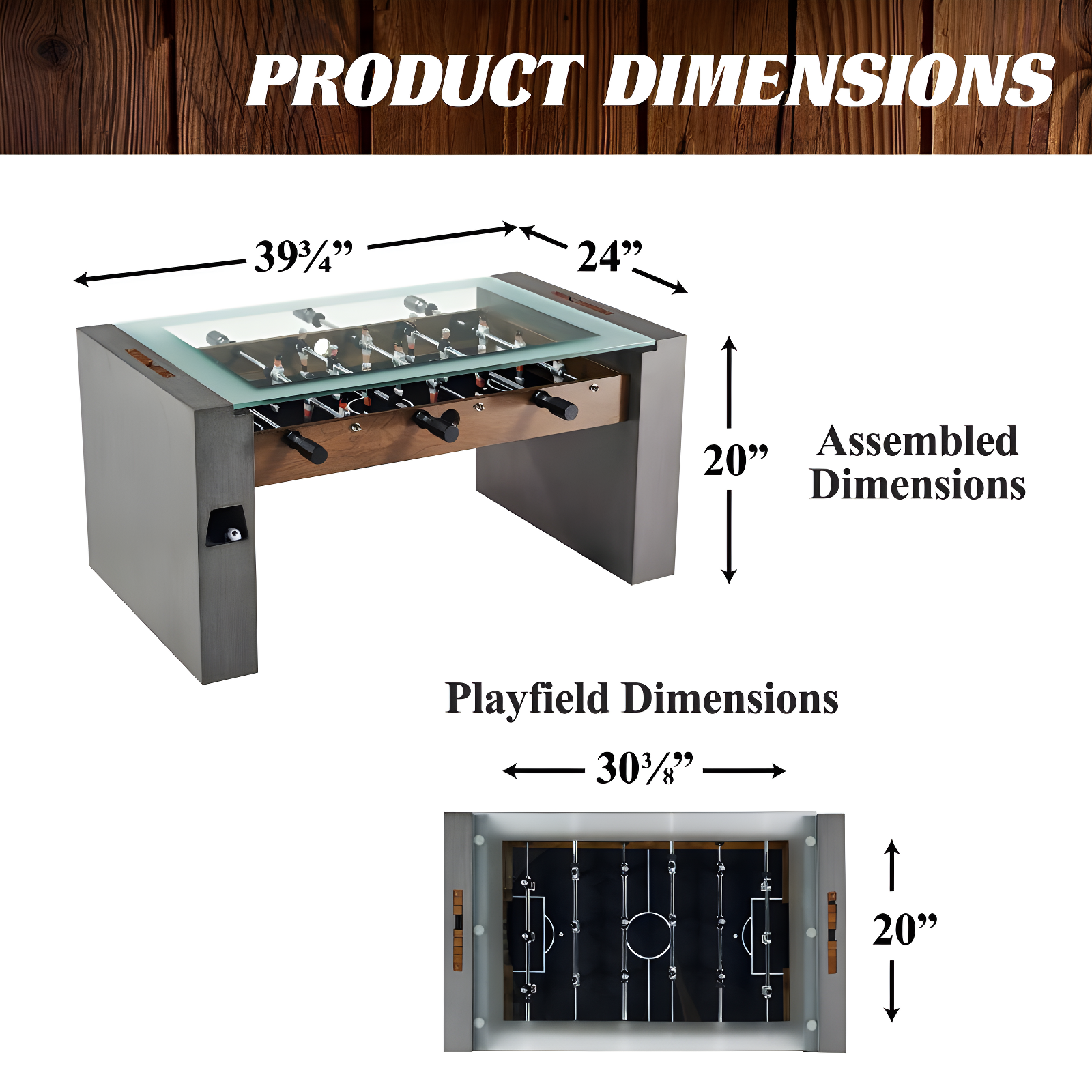 Barrington Billiards Company 40"Solid Wood Foosball Table