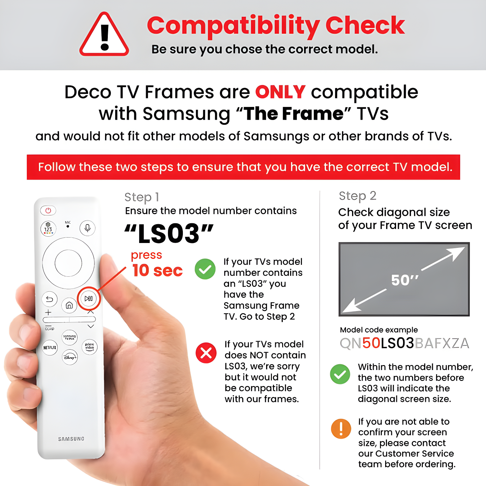 Deco TV Frames Deco TV Frame for Samsung Frame TV and Frame Pro