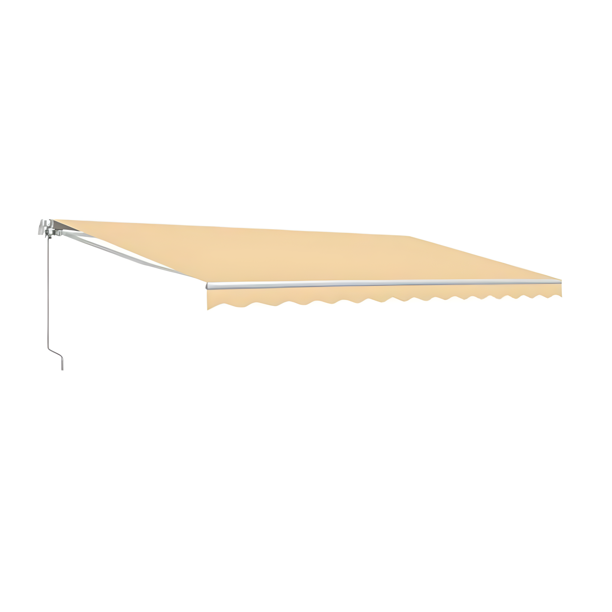 Motorized Retractable White Frame Patio Awning