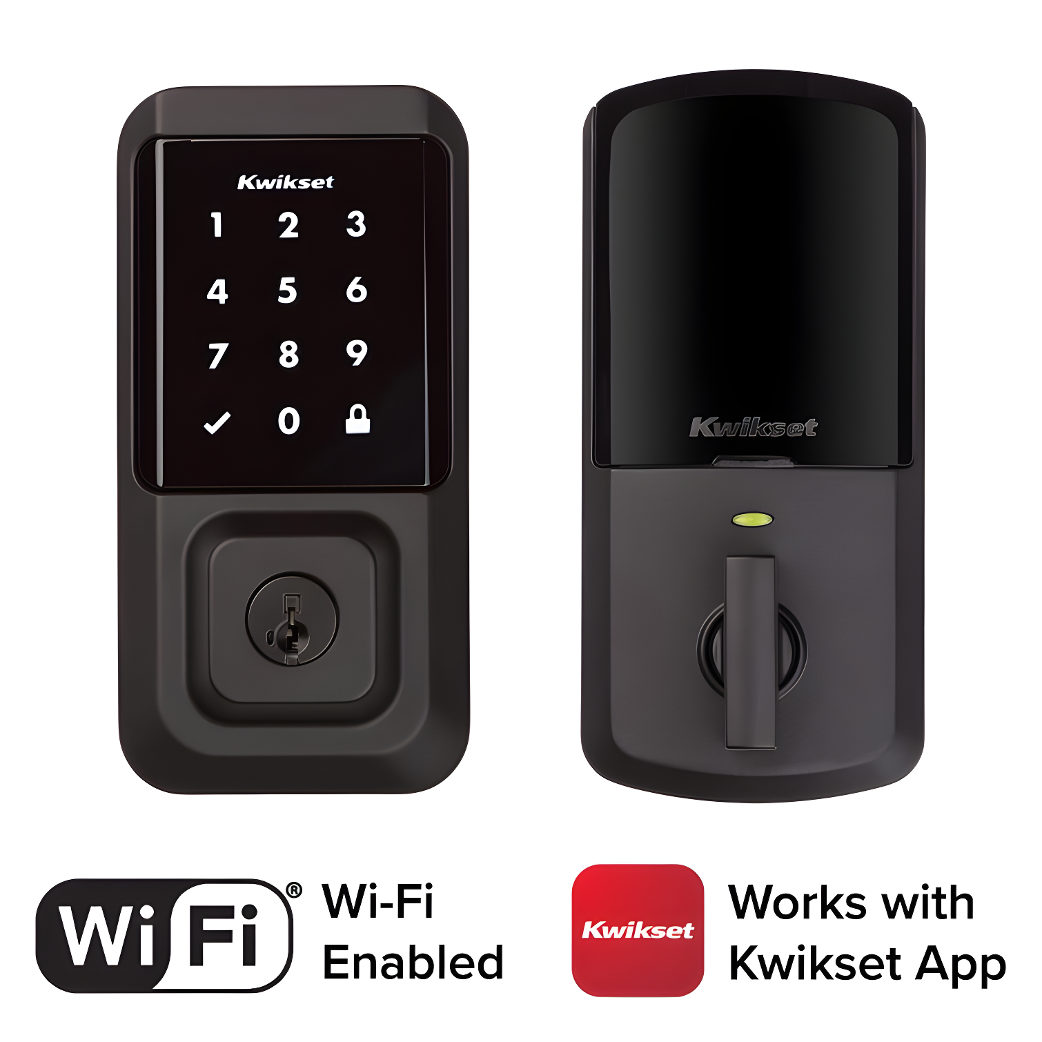 Halo Wi-Fi Smart Lock Touchscreen Single Cylinder Deadbolt with Smartkey Security