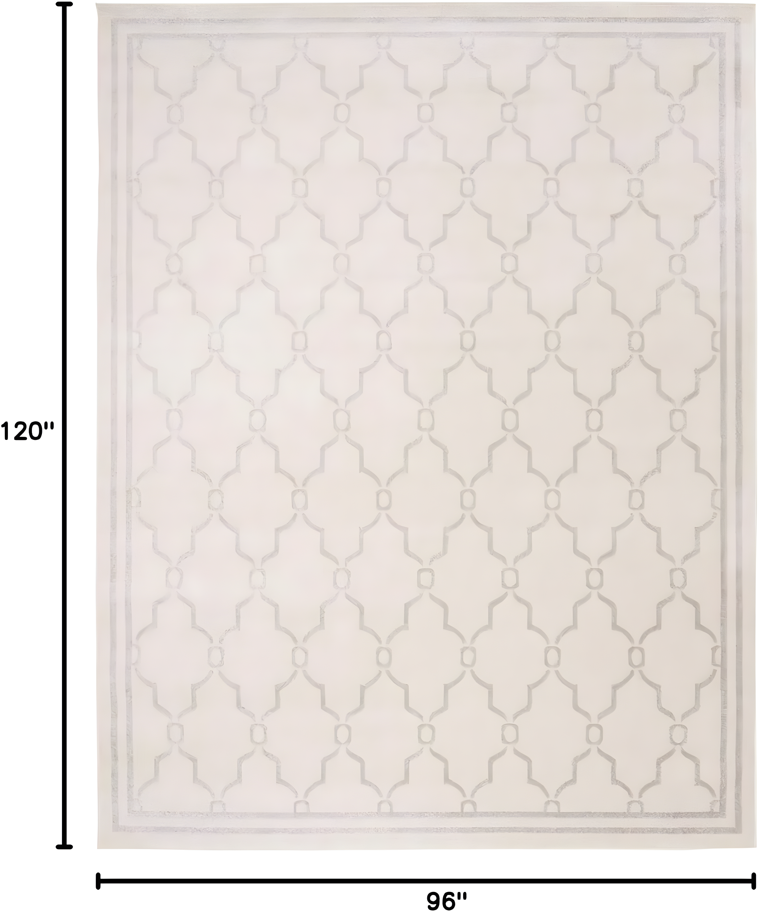 Amherst AMT414 Power Loomed Indoor Area Rug - Ivory/Light Grey - 8'x10' - Safavieh