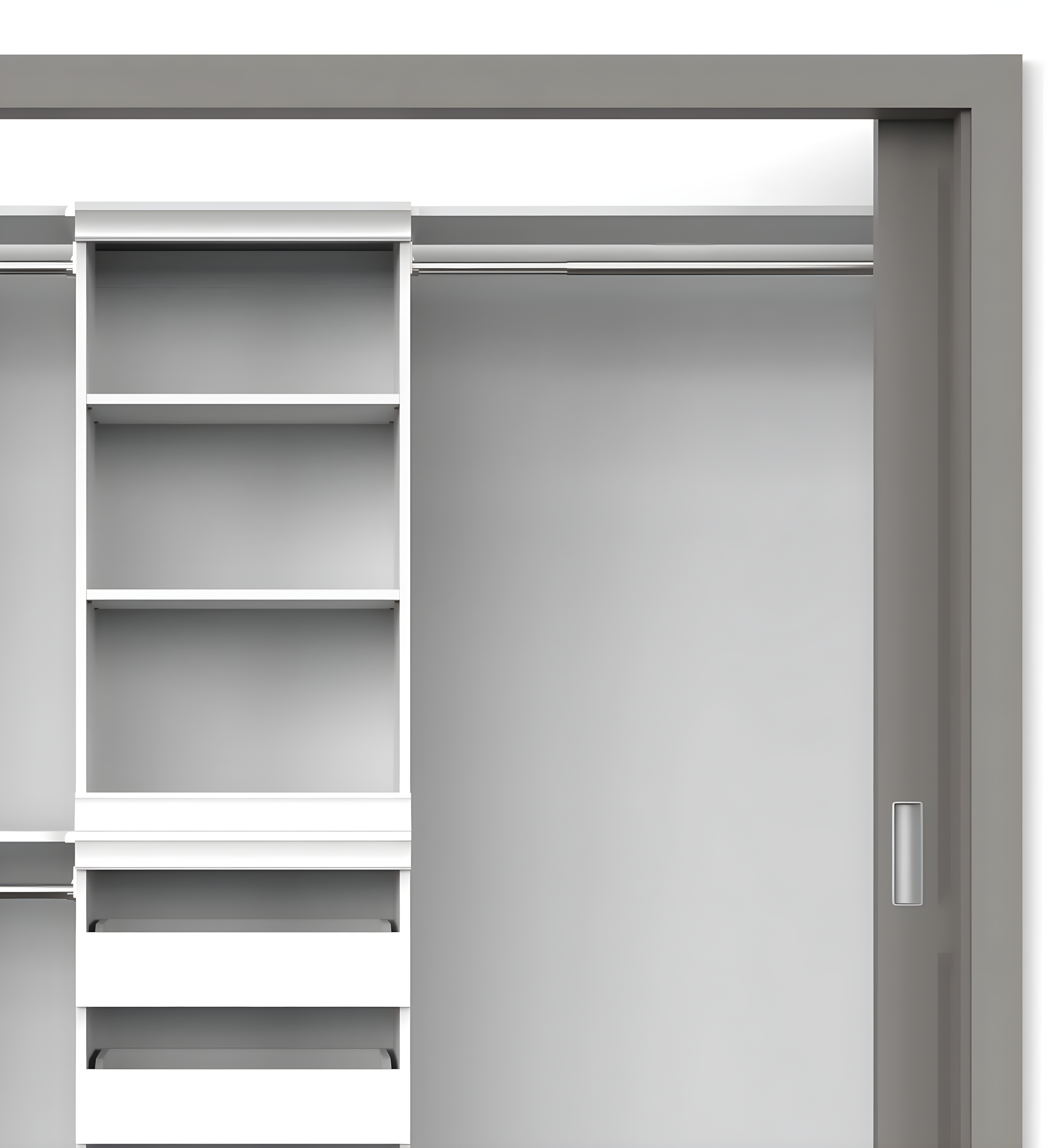 Modular Storage 36.02" W Shelf & Closet Rod