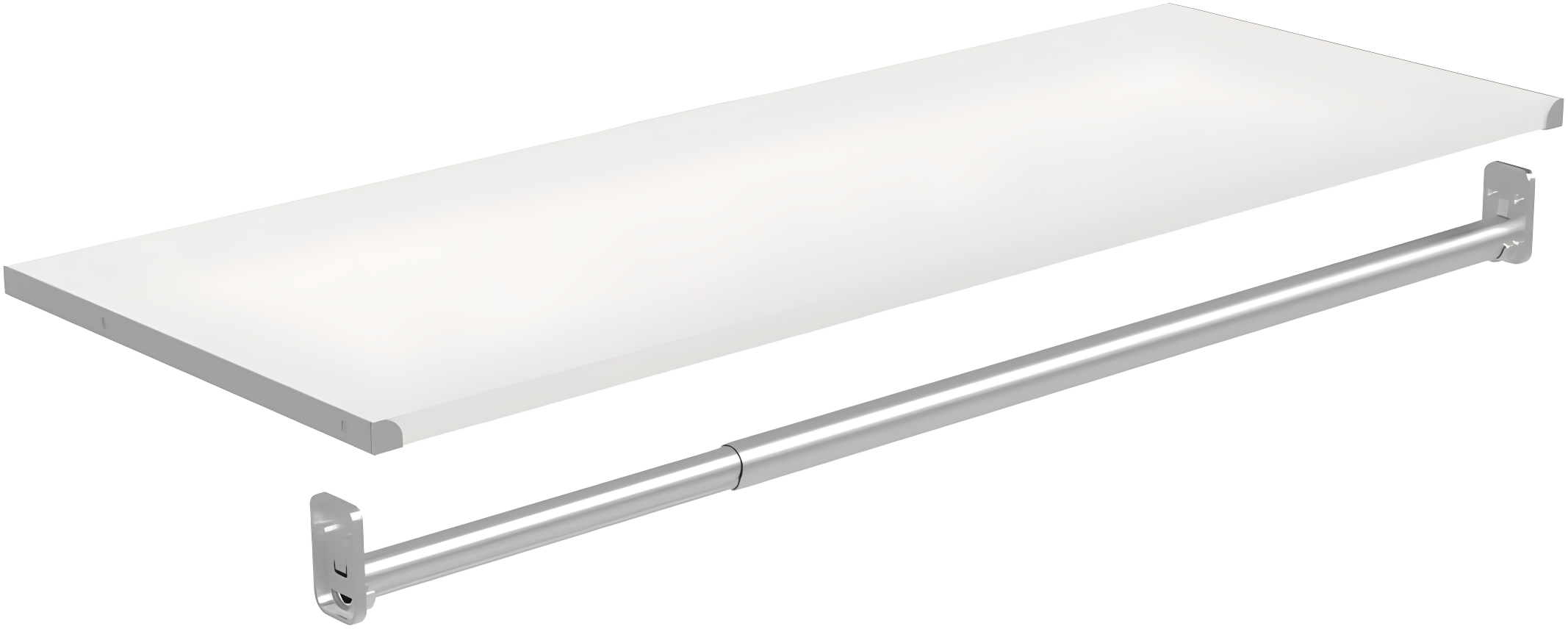Modular Storage 36.02" W Shelf & Closet Rod