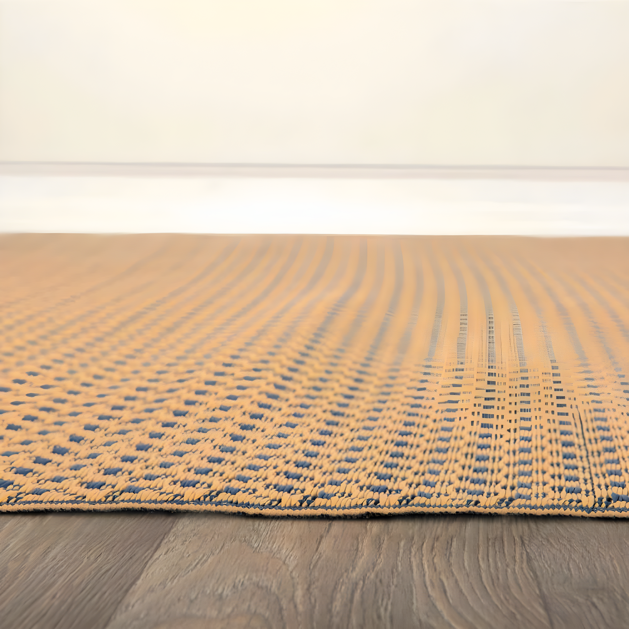 World Rug Gallery Contemporay Solid Reversible Plastic Indoor and Outdoor Rugs - NAVY 3'x5'