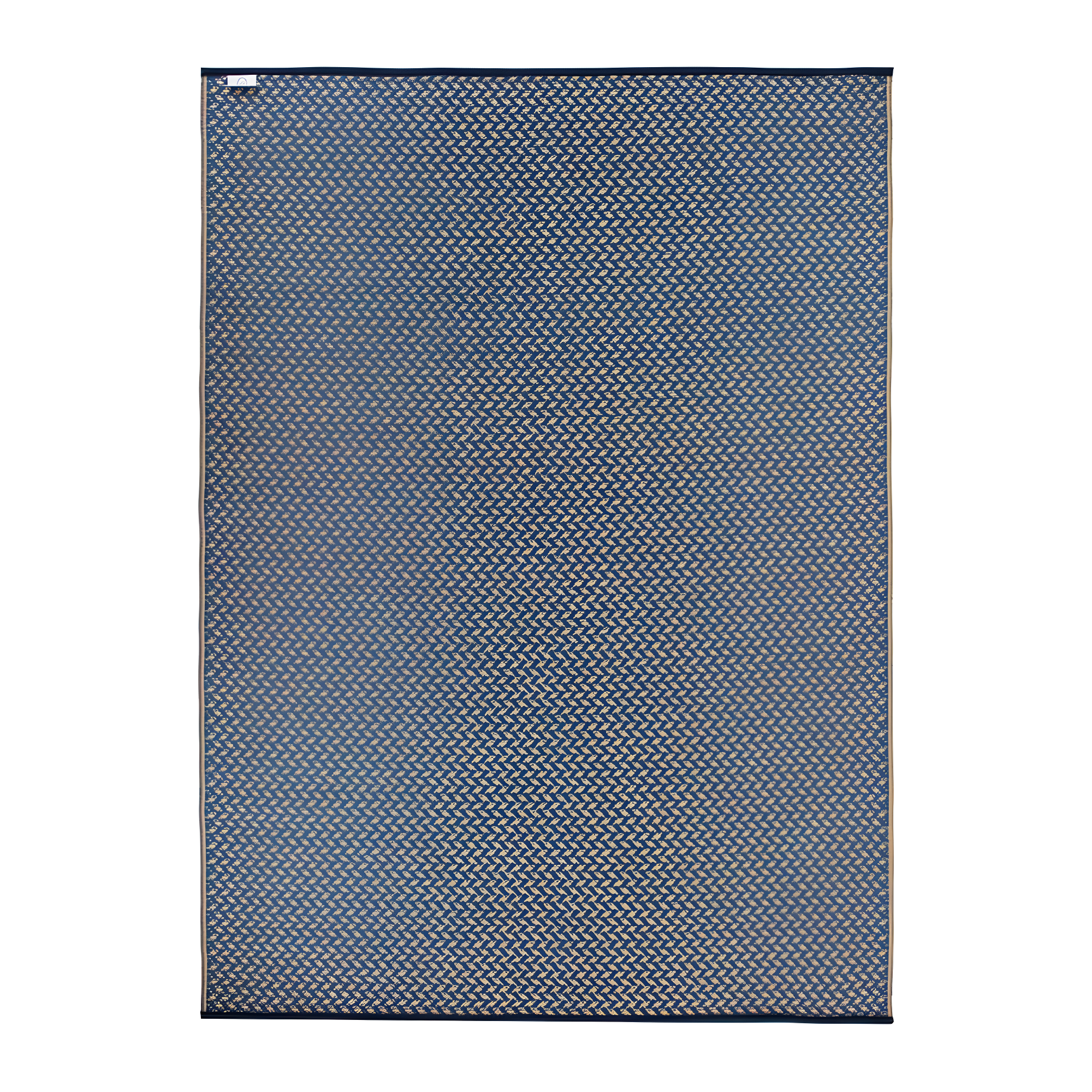 World Rug Gallery Contemporay Solid Reversible Plastic Indoor and Outdoor Rugs - NAVY 3'x5'