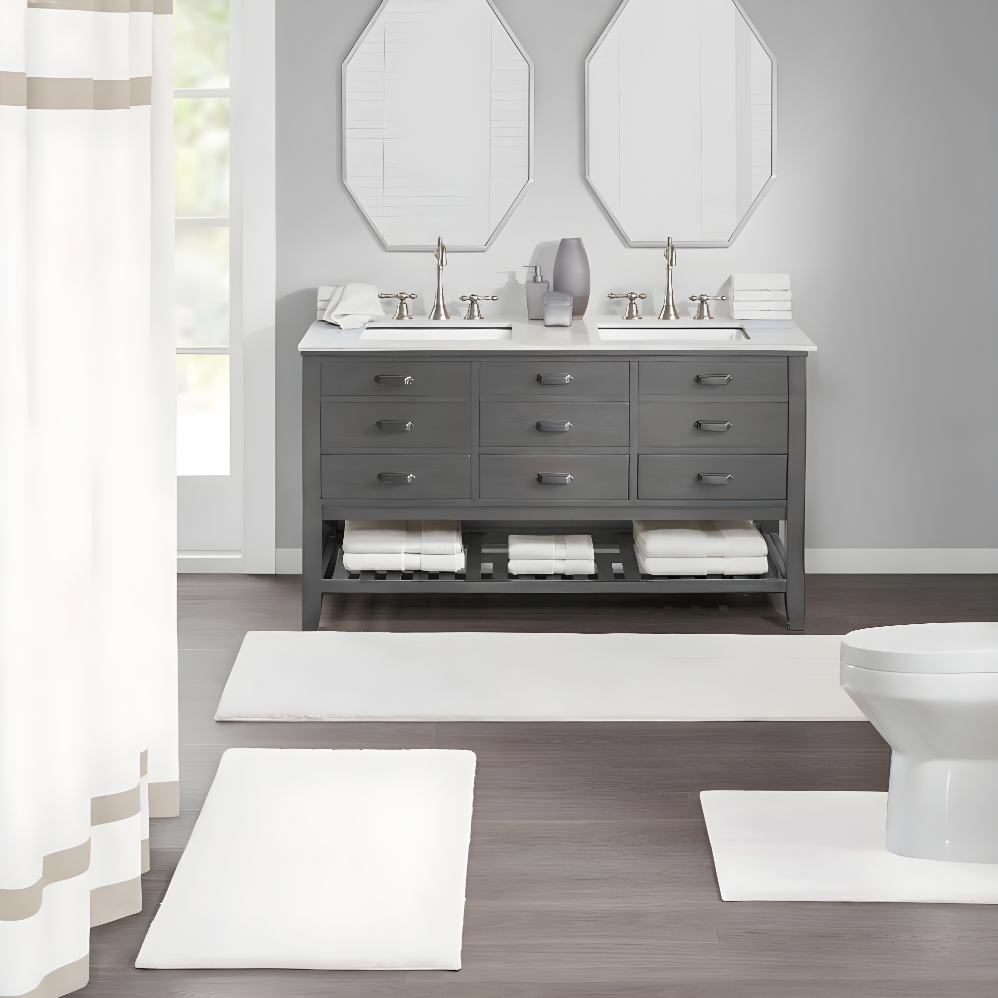 Madison Park Signature Marshmallow Contour Mat
