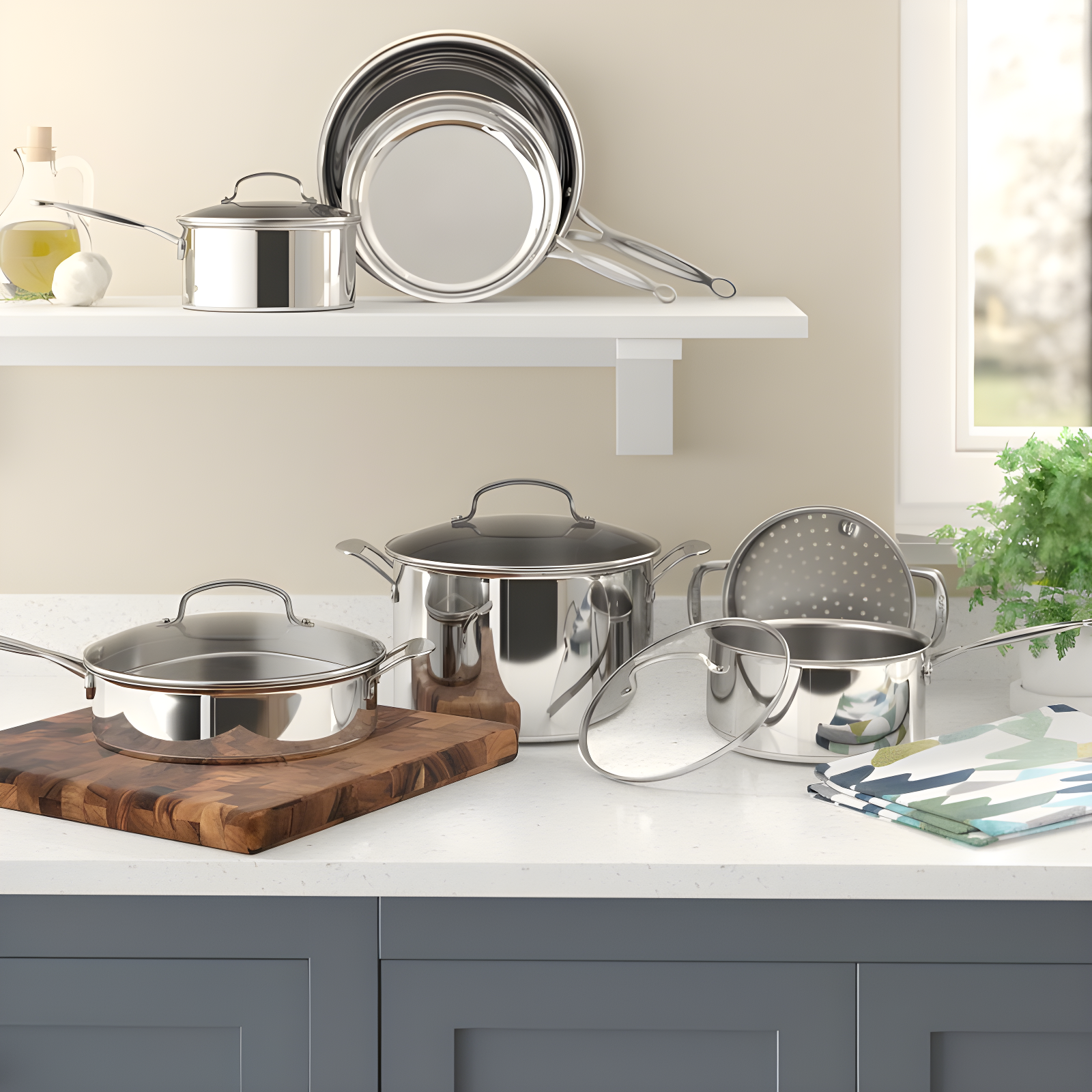 Cuisinart ® Chef's Classic™ 11-Piece Stainless Steel Cookware Set
