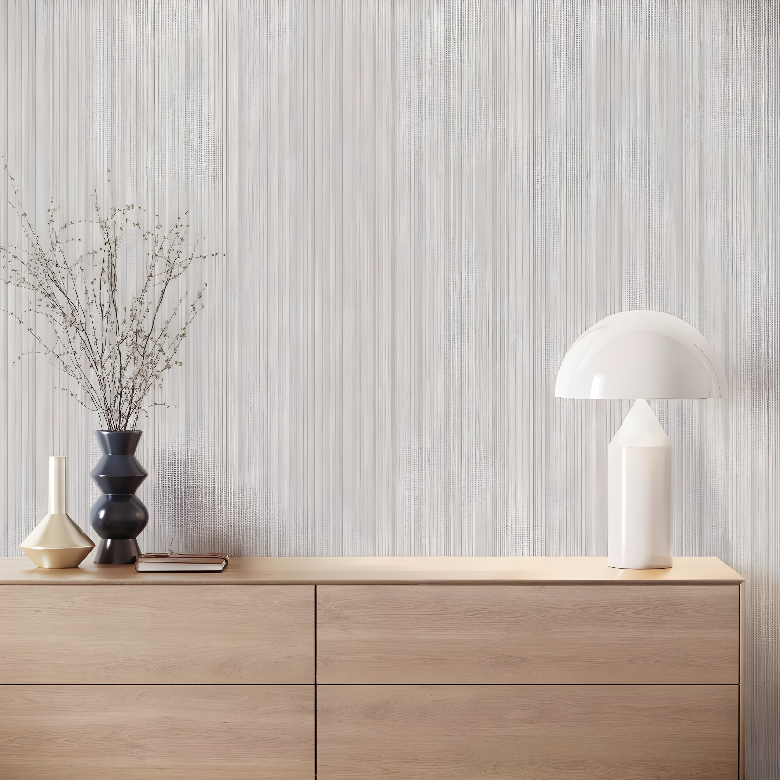 Tempaper & Co.® Faux Grasscloth Removable Peel and Stick Wallpaper, Textured Sterling Silver, 28 sq ft: Vinyl, Self-Adhesive