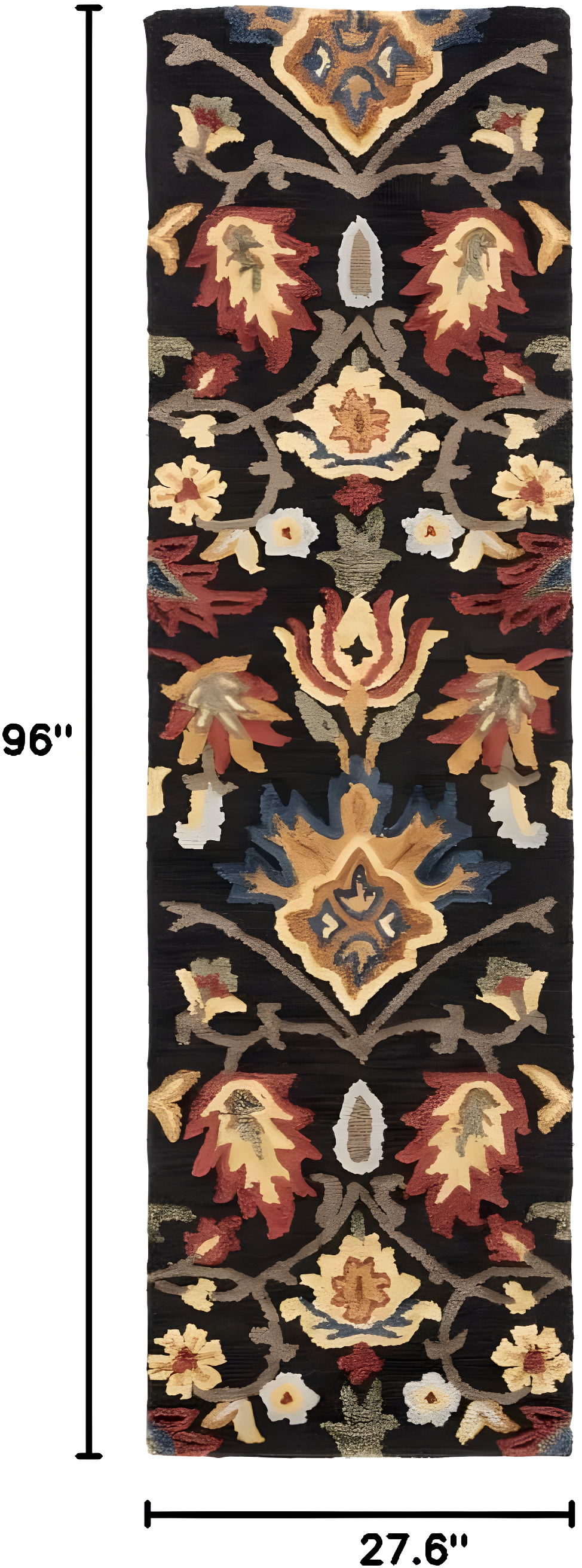 Blossom BLM402 Hand Tufted Runner Rug - Red/Multi - 2'3"x8' - Safavieh.