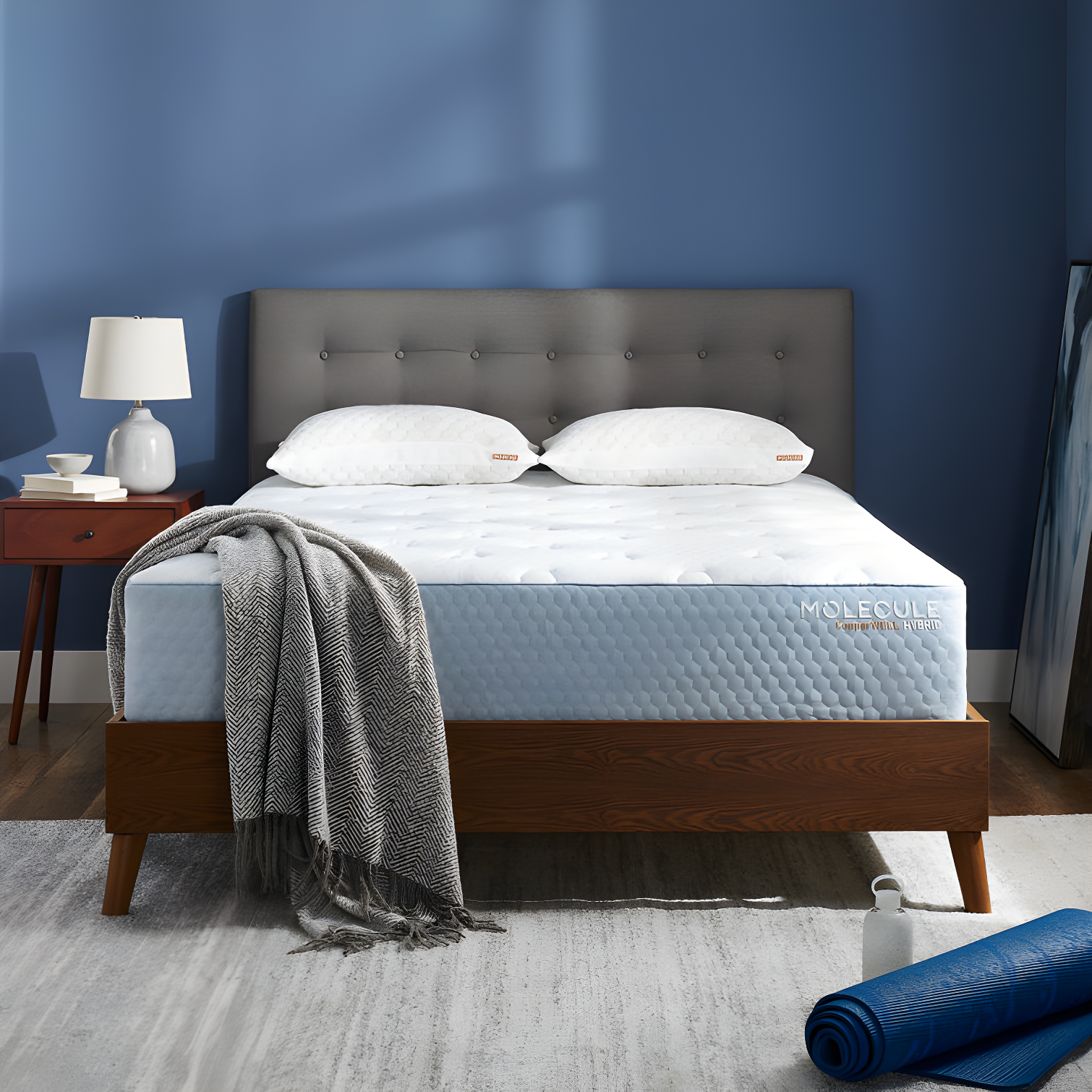 MOLECULE MOLECULE CopperWELL 13" Hybrid Cooling Gel Memory Foam and Encased Coil Medium Firm Mattress