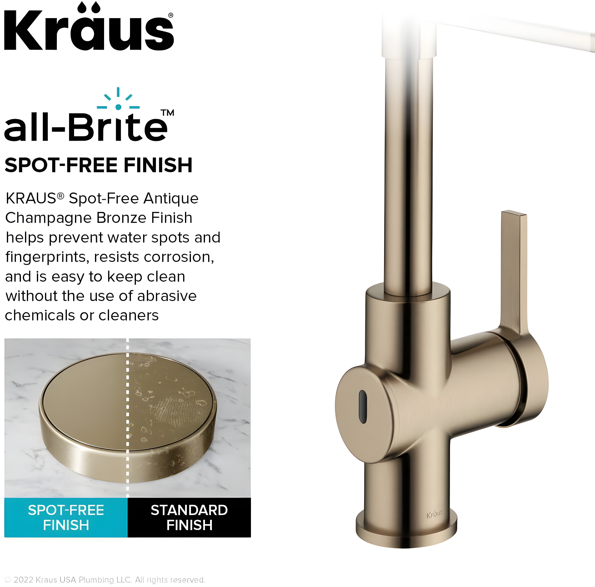 KRAUS Britt Touchless Sensor Commercial Single Handle Pull Down Kitchen Faucet