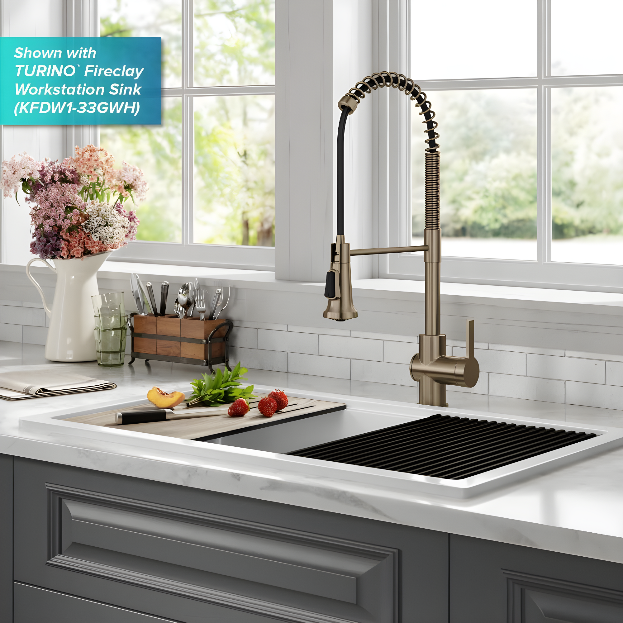 KRAUS Britt Touchless Sensor Commercial Single Handle Pull Down Kitchen Faucet