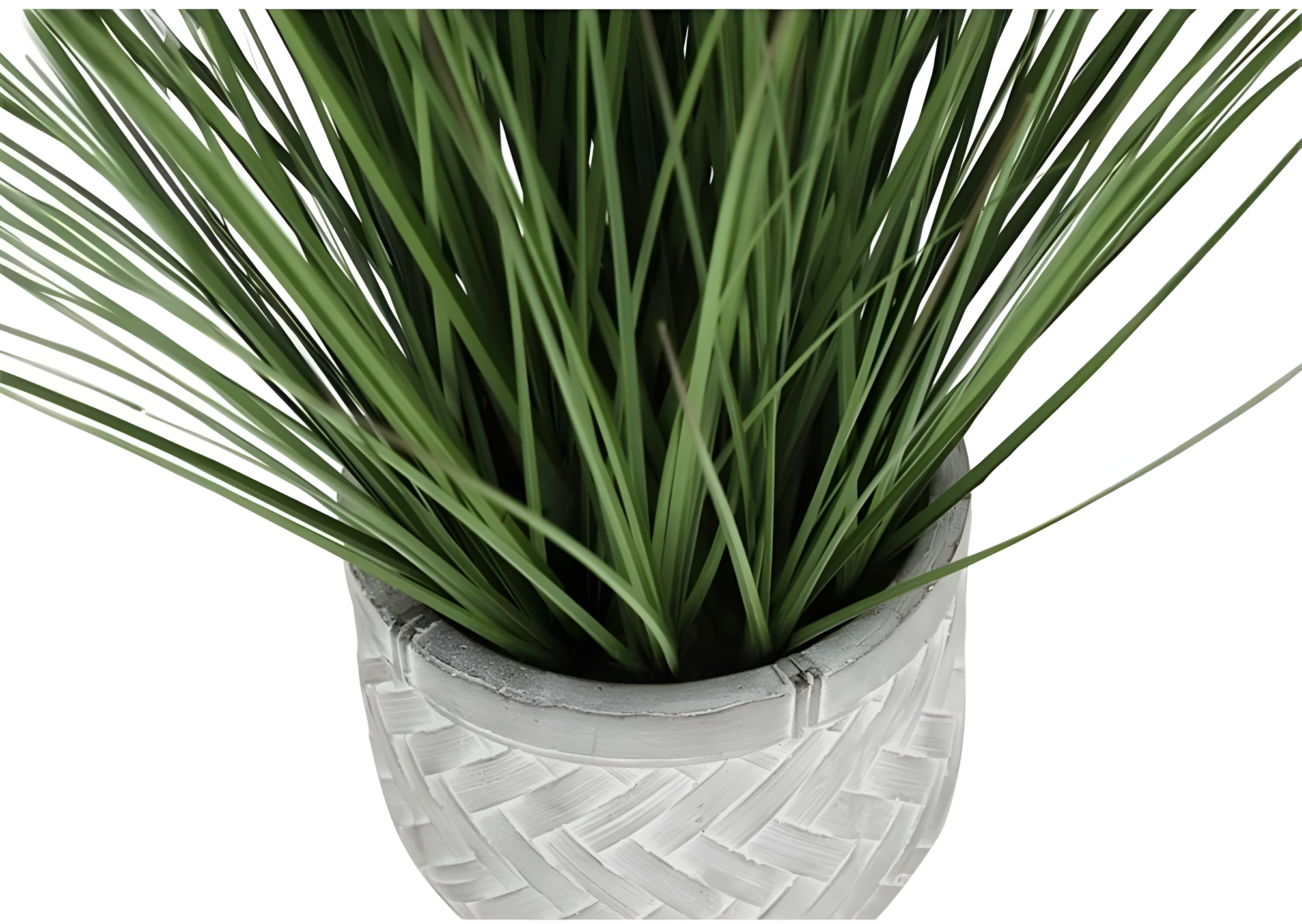 Monarch Specialties Artificial Plant 21 inch Tall Grass Indoor Faux Fake Table Greenery Potted Real Touch Decorative Green Grass White Pot