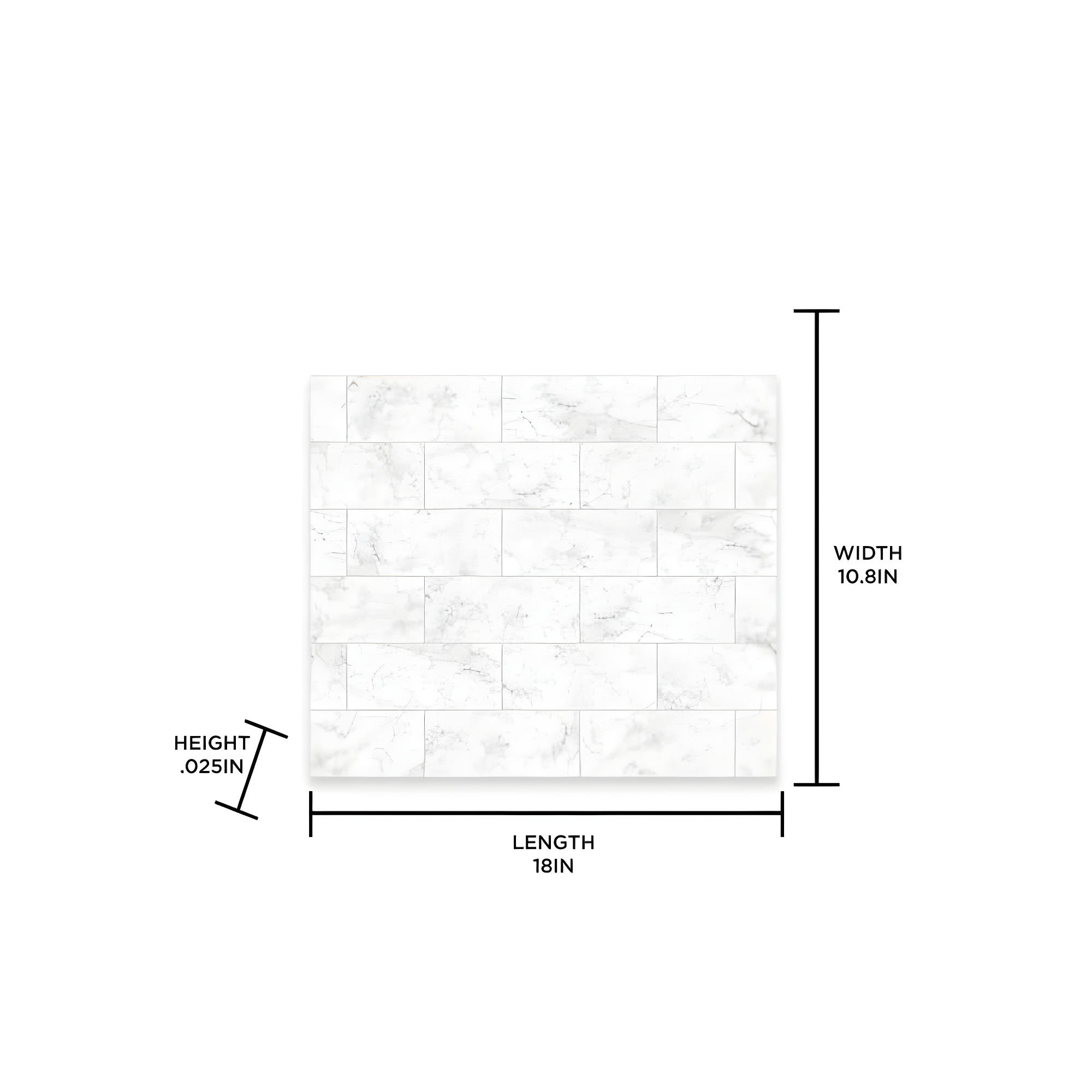 Brewster Home Fashions Marble Tile Peel & Stick Backsplash