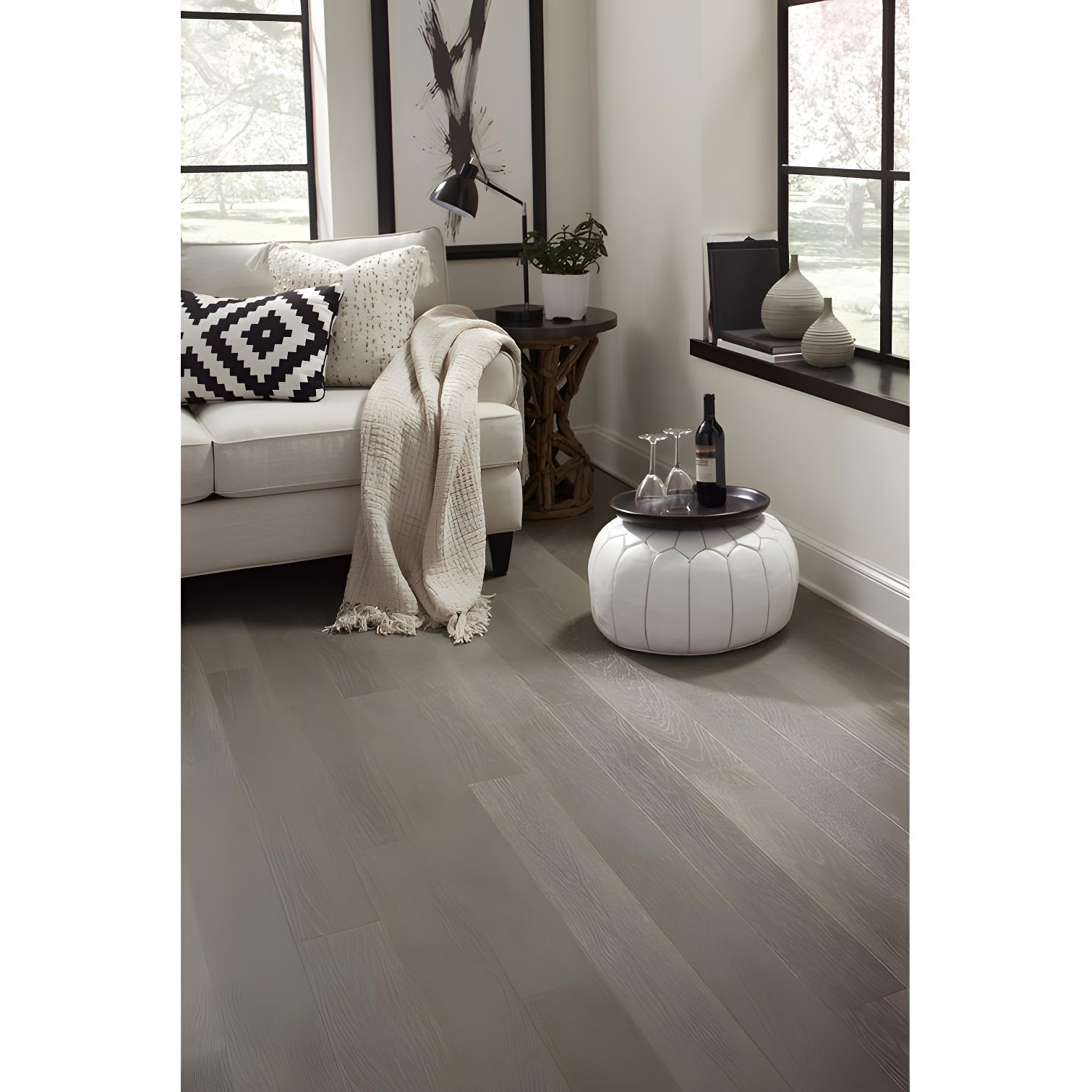 Impervious 7mm Thick x 5" Wide x Varying Length Waterproof Engineered Hardwood Flooring
