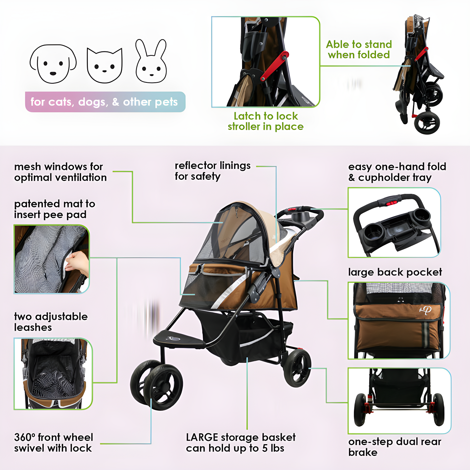 Petique Revolutionary Pet Stroller
