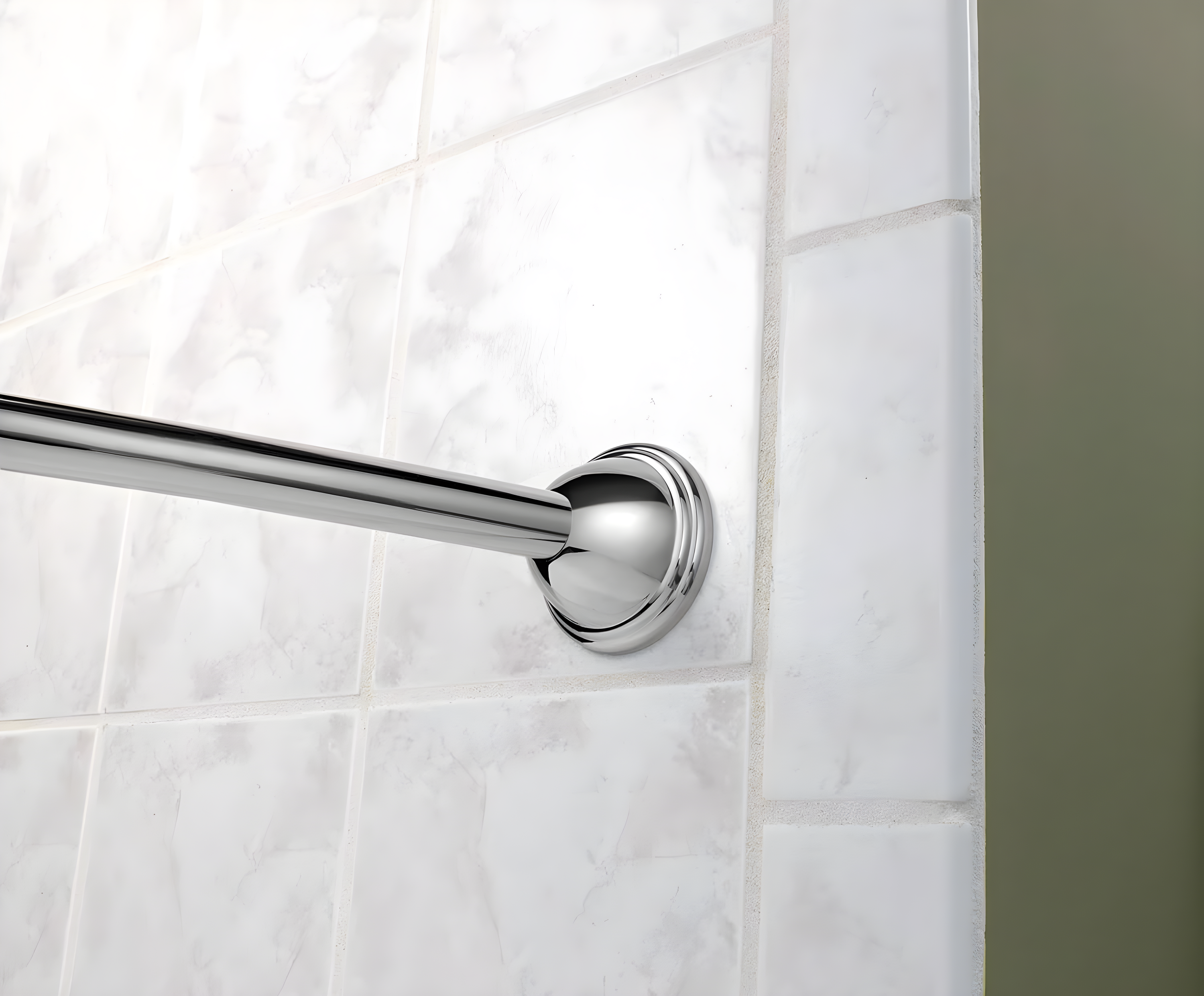 Moen Adjustable Curved Shower Rod 72 " X 72 " Chrome Finish