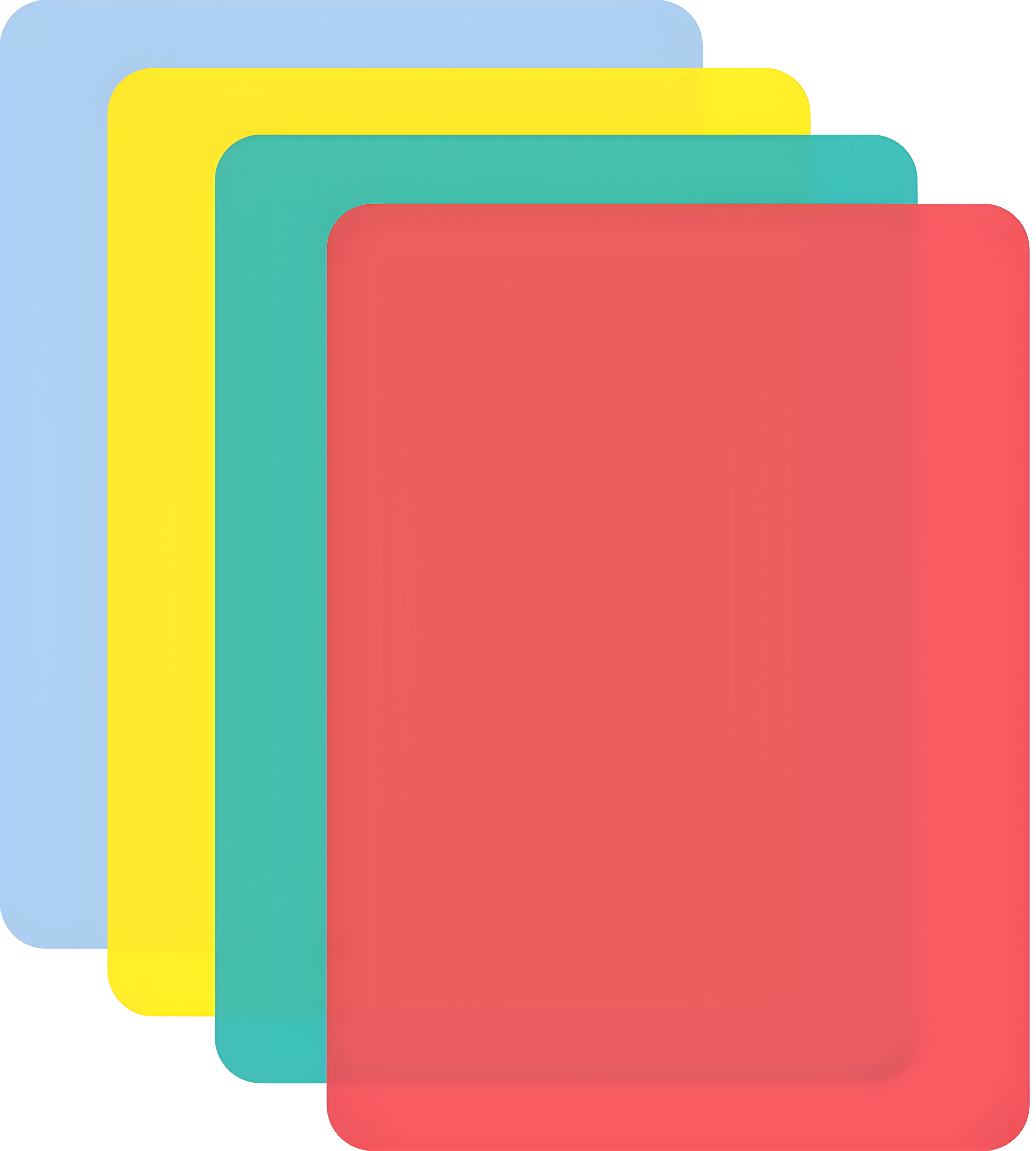 Chop Chop Chop Chop Flexible 4-Piece Plastic Cutting Board Set