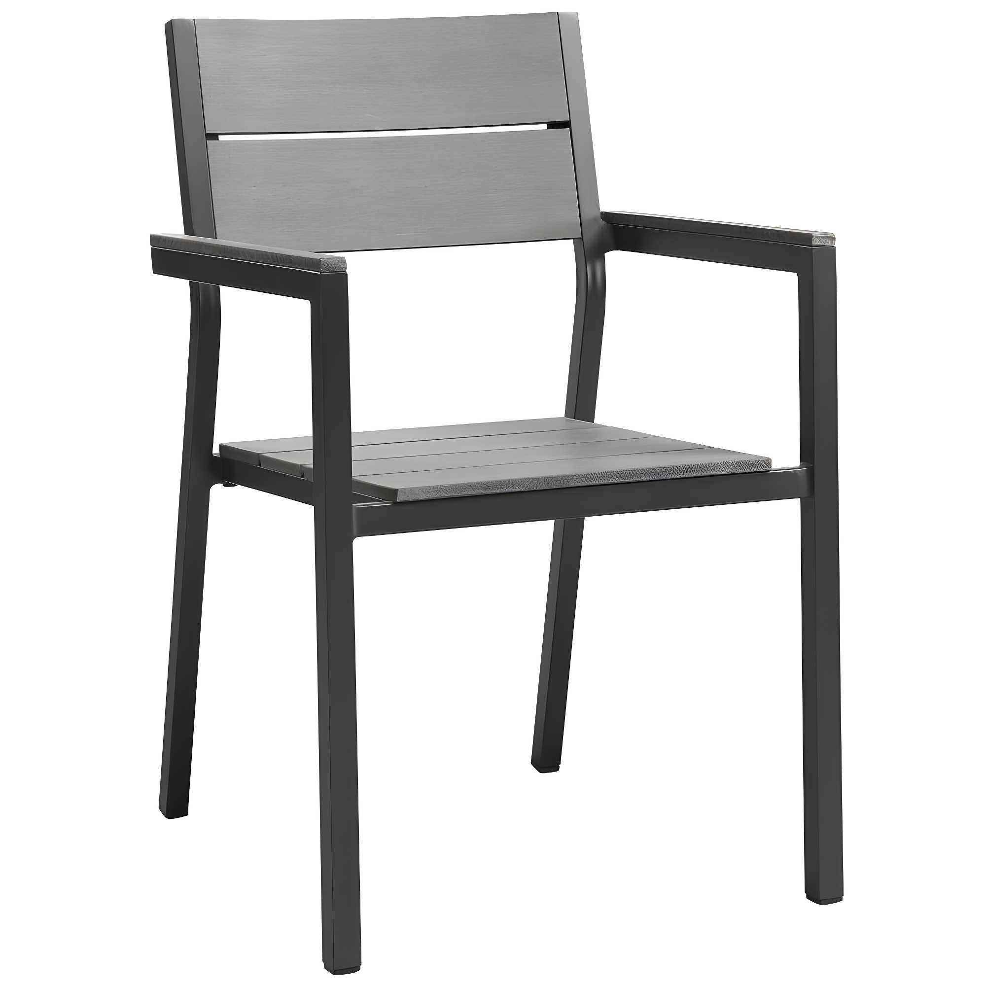 Modway Maine Aluminum Outdoor Patio Two Arm Chairs