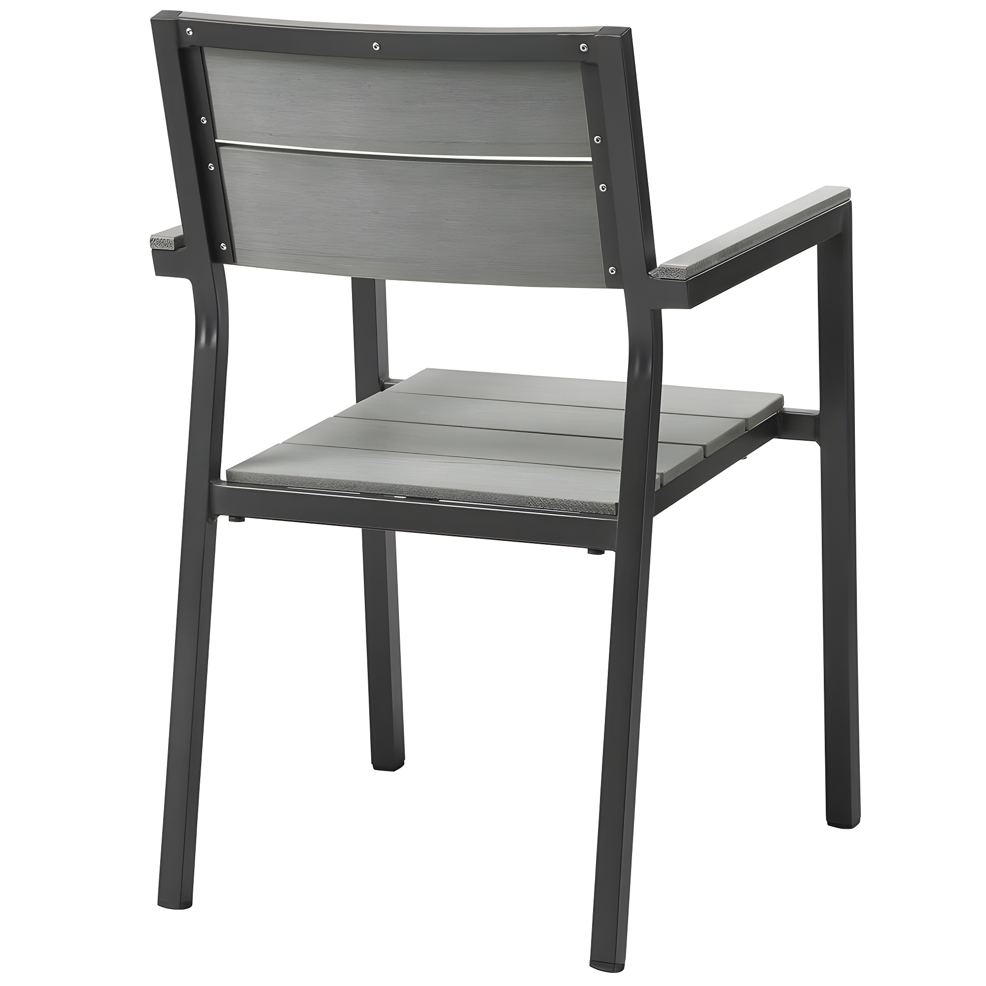 Modway Maine Aluminum Outdoor Patio Two Arm Chairs