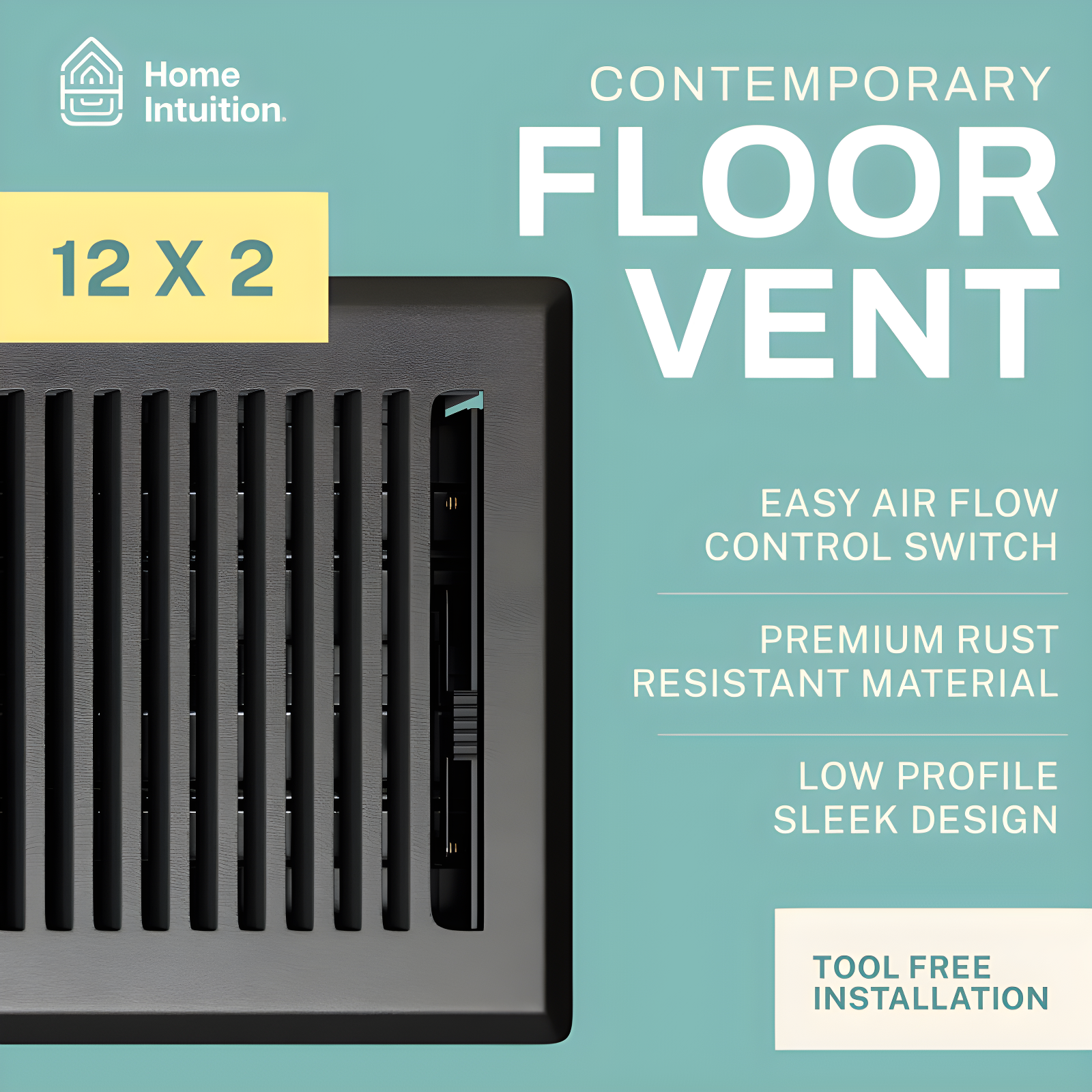 Home Intuition Contemporary Floor Vent Cover Register With Mesh Net
